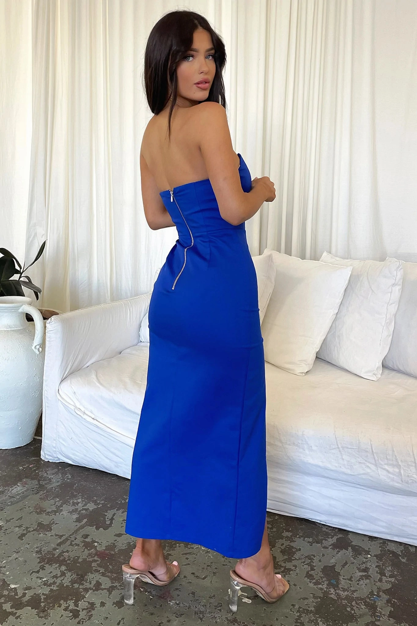 Lane Maxi Dress - Royal Blue Social Charm Soft Glide