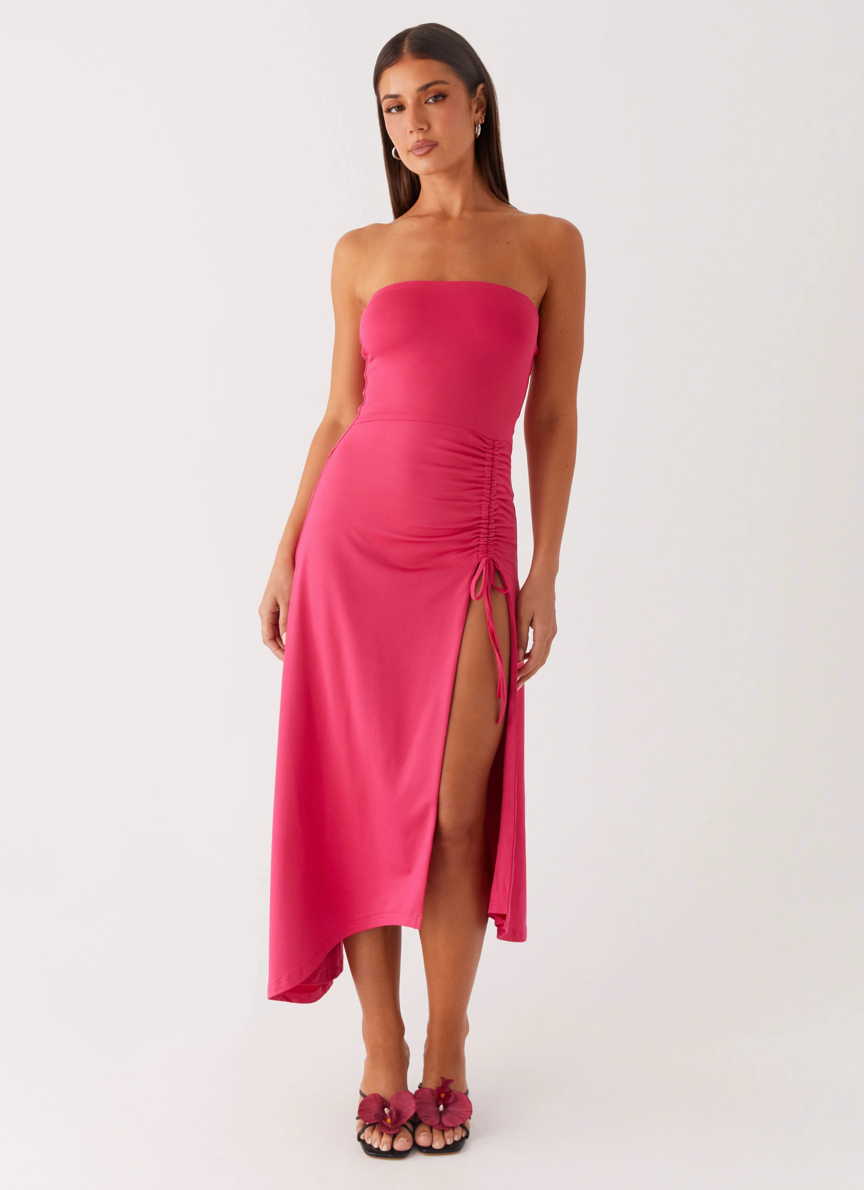 Light material Artistic Shape Laoise Midi Dress - Hot Pink