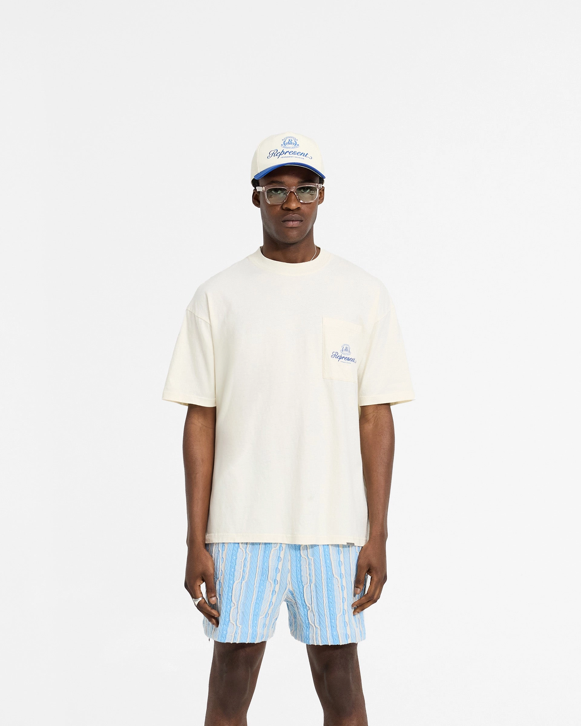 Permanent Vacation Pocket T-Shirt - Antique White Seasonal Trend