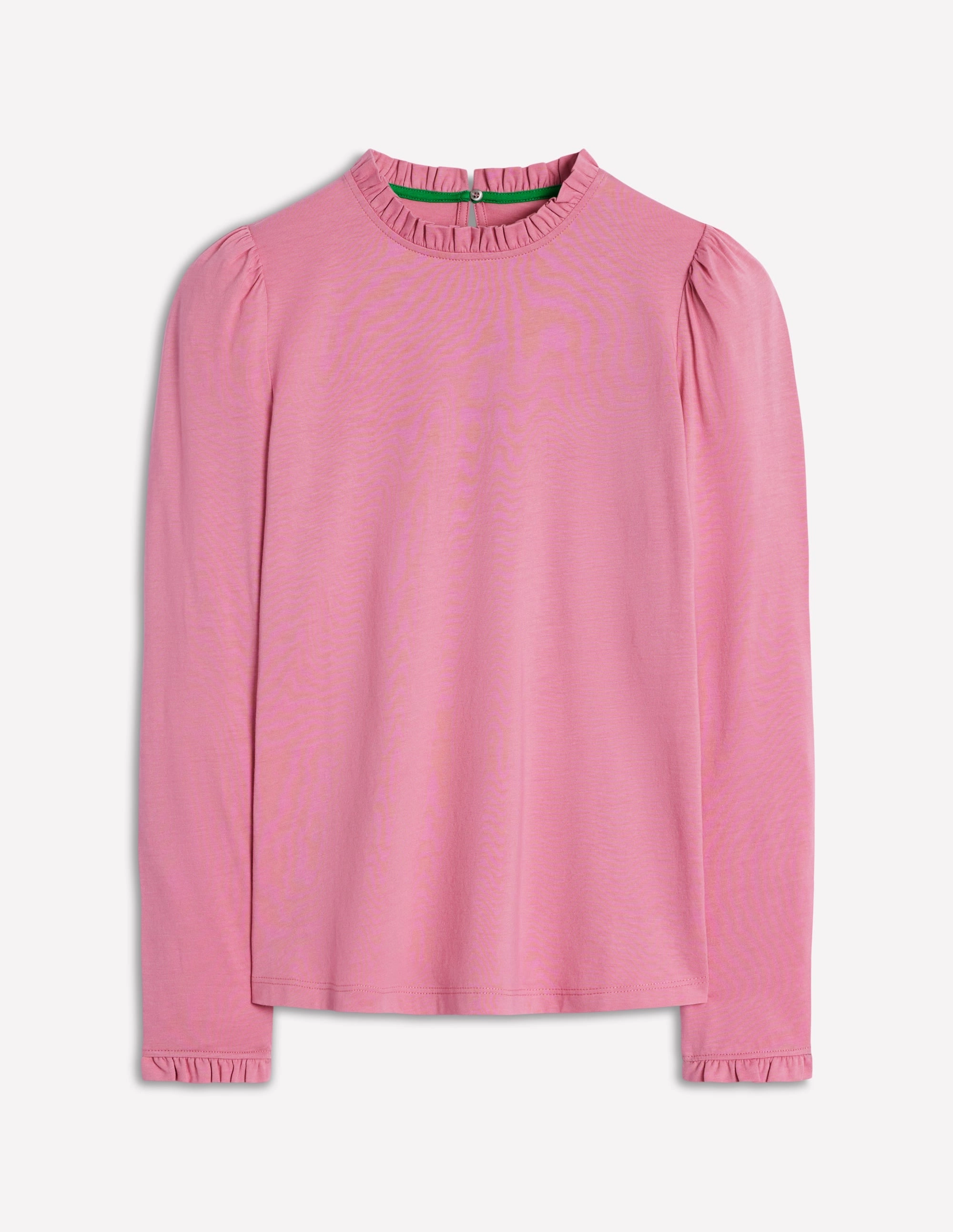 VentedBack Supersoft Frill Detail Top-Formica Pink