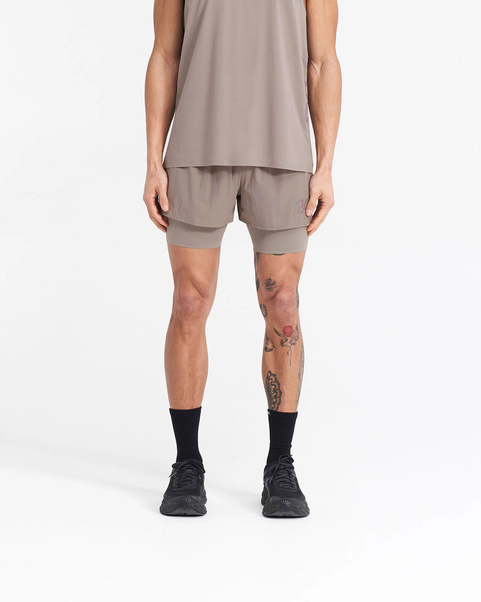 247 Trail Short - Cinder Chill Design Quick Drying Fabric