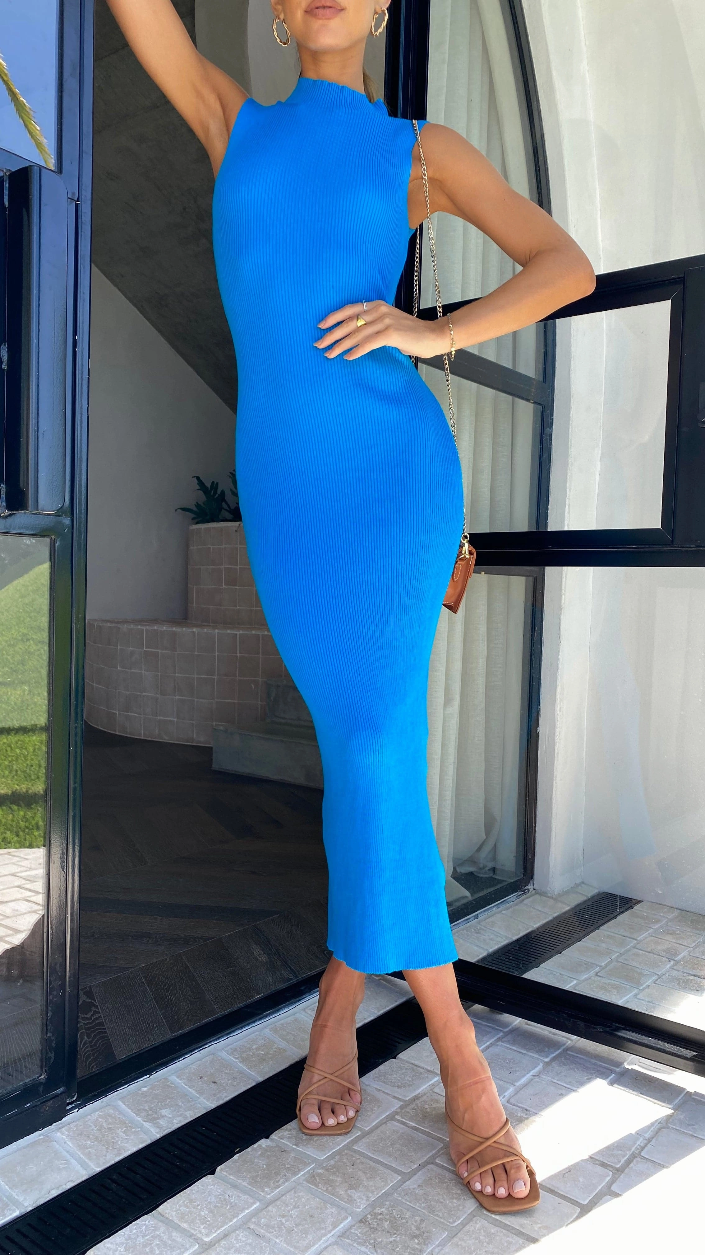 Mae Knit Dress - Blue Timeless Touch