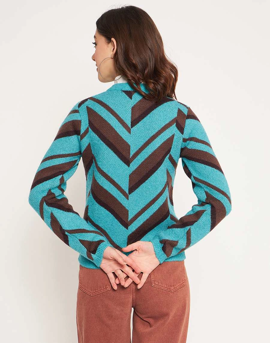 Brushed Interior Effortless Wear Madame Peacock High Neck Sweater