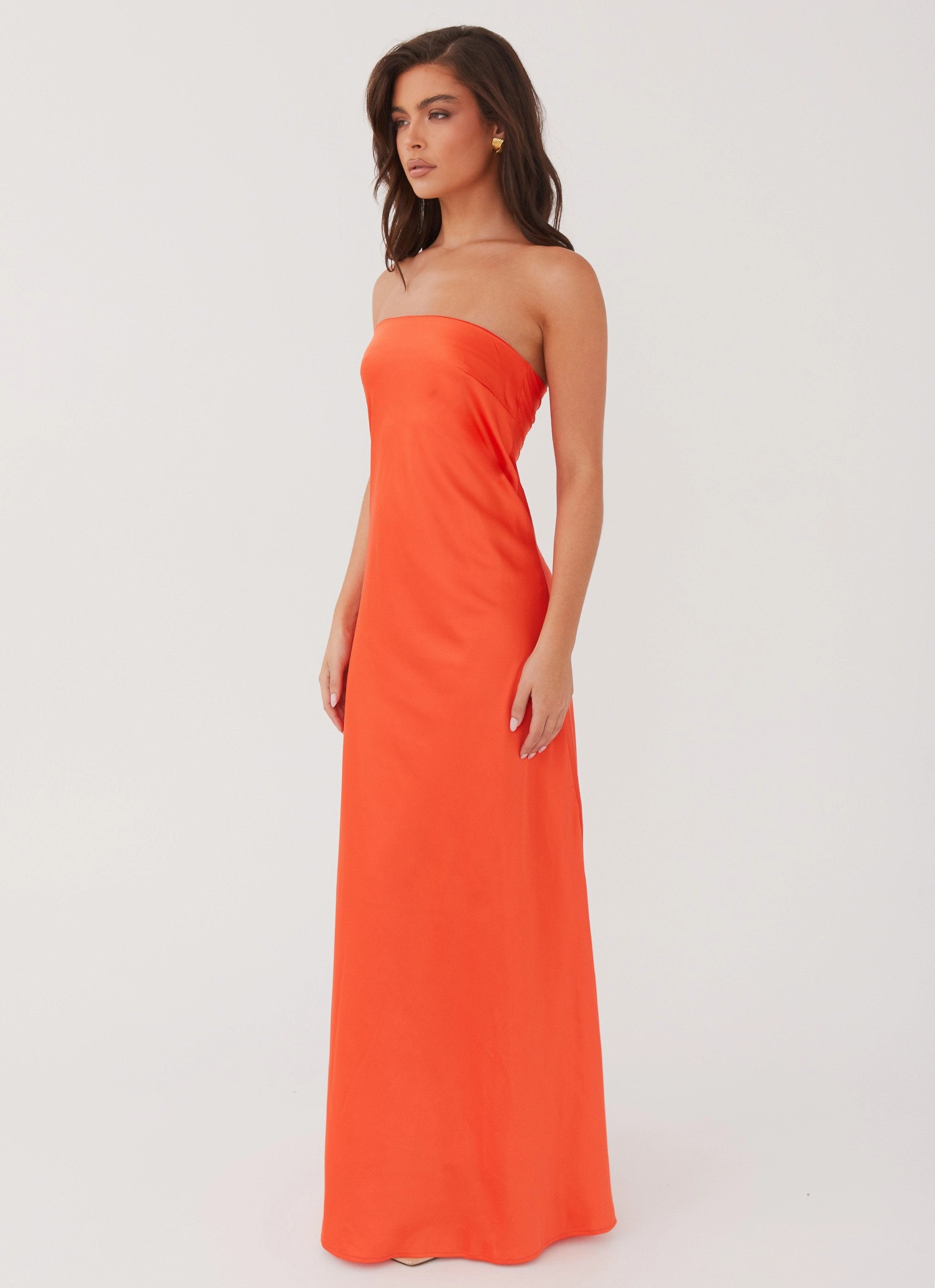 Chantelle Strapless Maxi Dress - Sunset Daily Silhouette Formal dinner wear