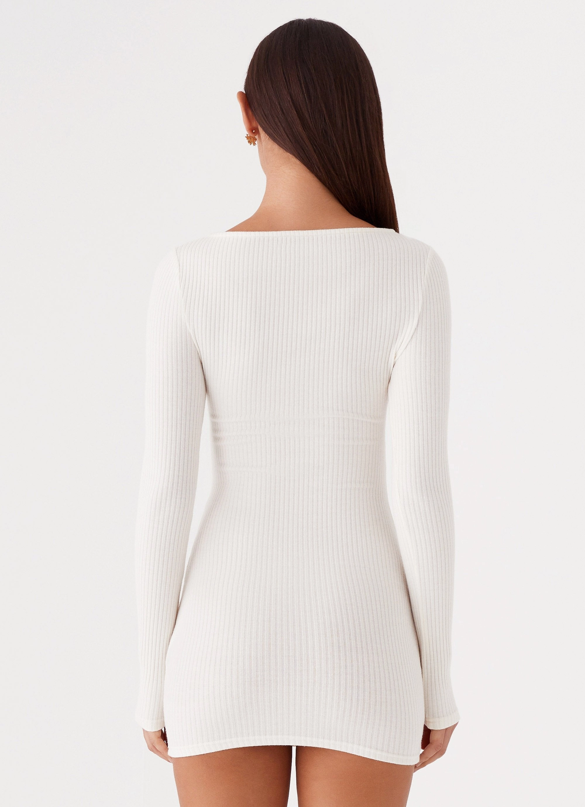 Travel-friendly Allie Knit Mini Dress - Ivory