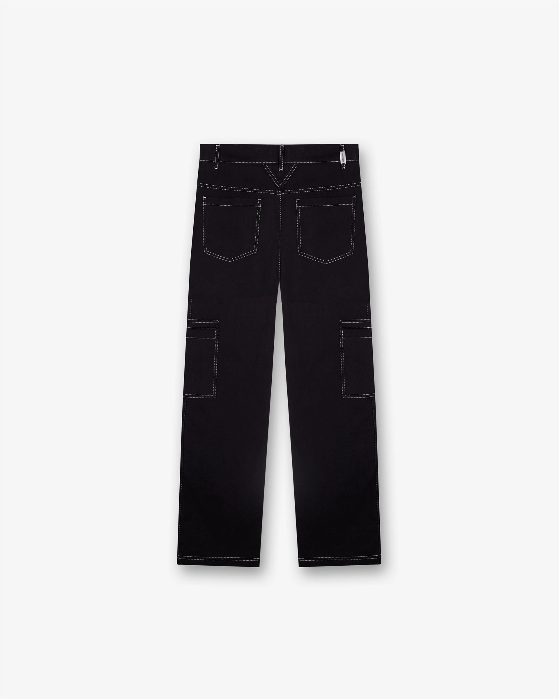 Contrast Stitch Pant - Jet Black Chic casual SustainableManufacturing