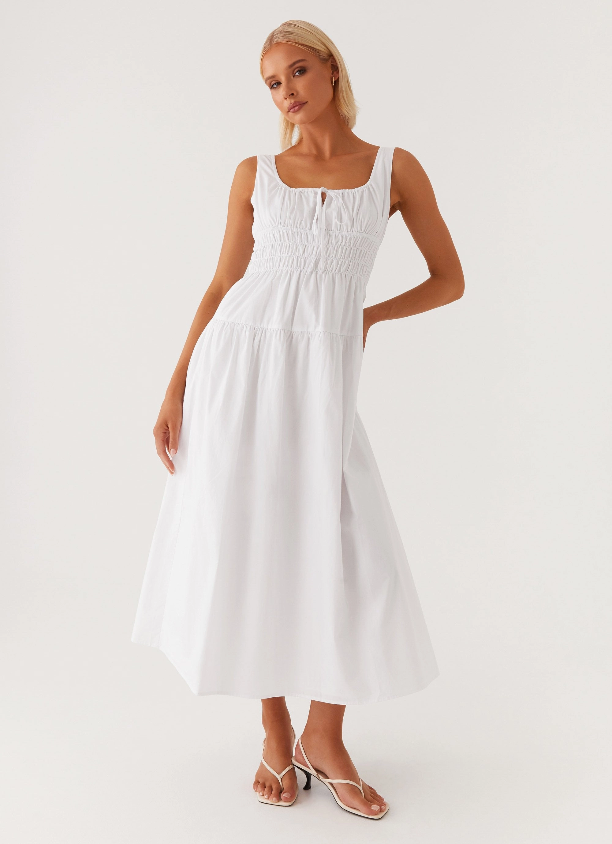 Fashionable Look Jacintha Midi Dress - White