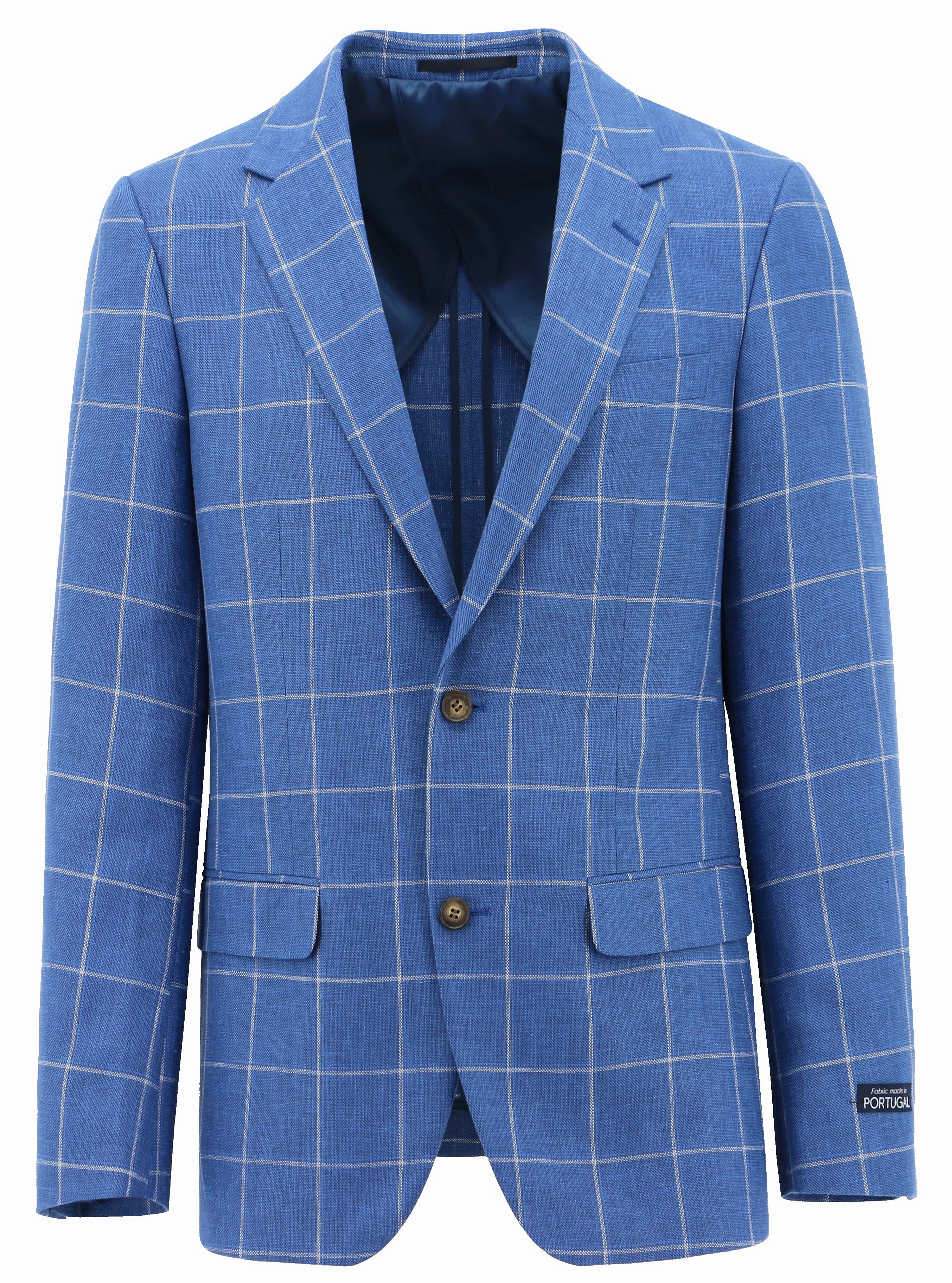 Lazio Blue Checked Sports Jacket Outdoor Trip Moisture Control Fibers