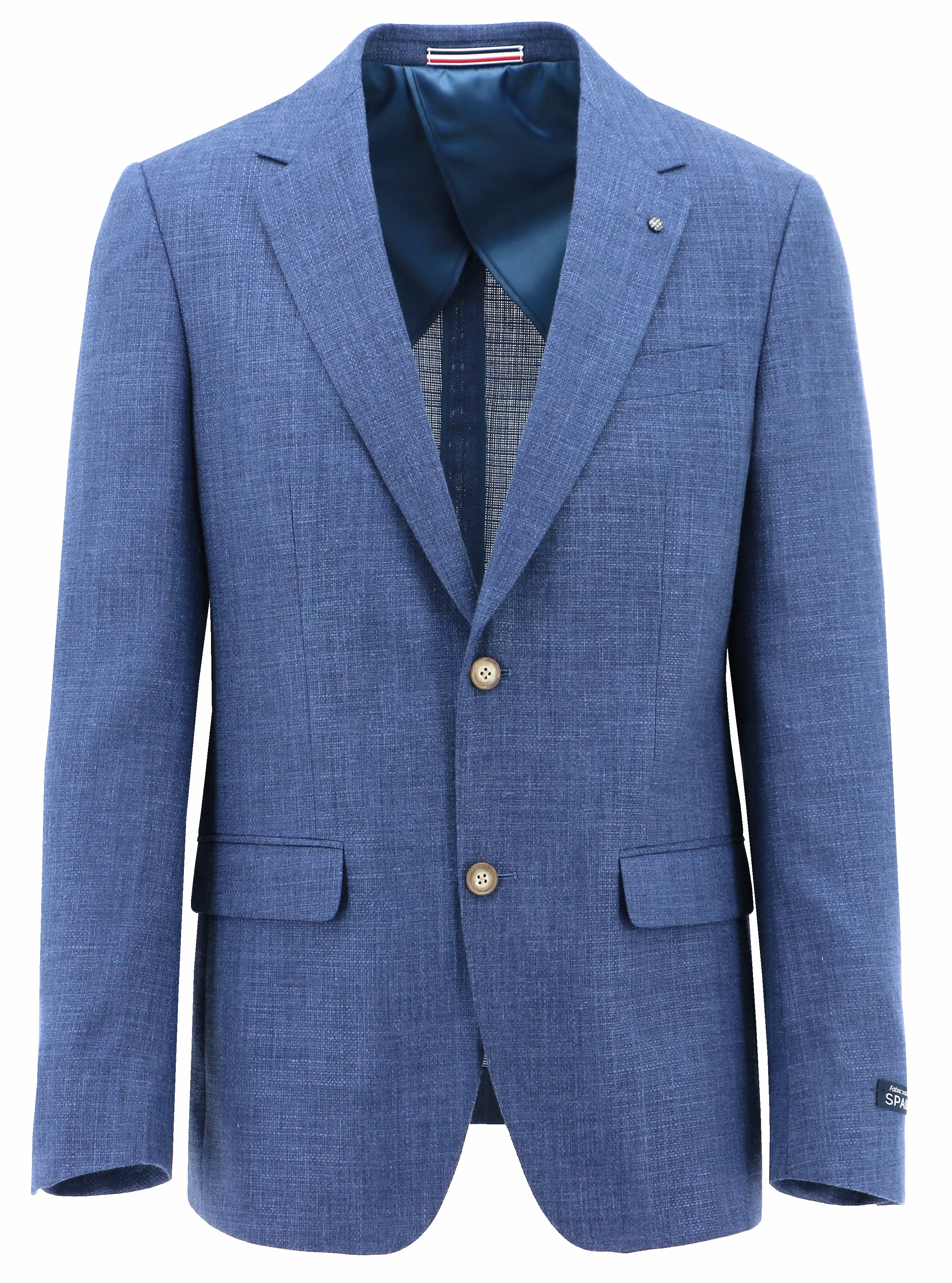 Waterproof Fabric Easy Care Material Lazio Blue Linen Blend Sports Jacket