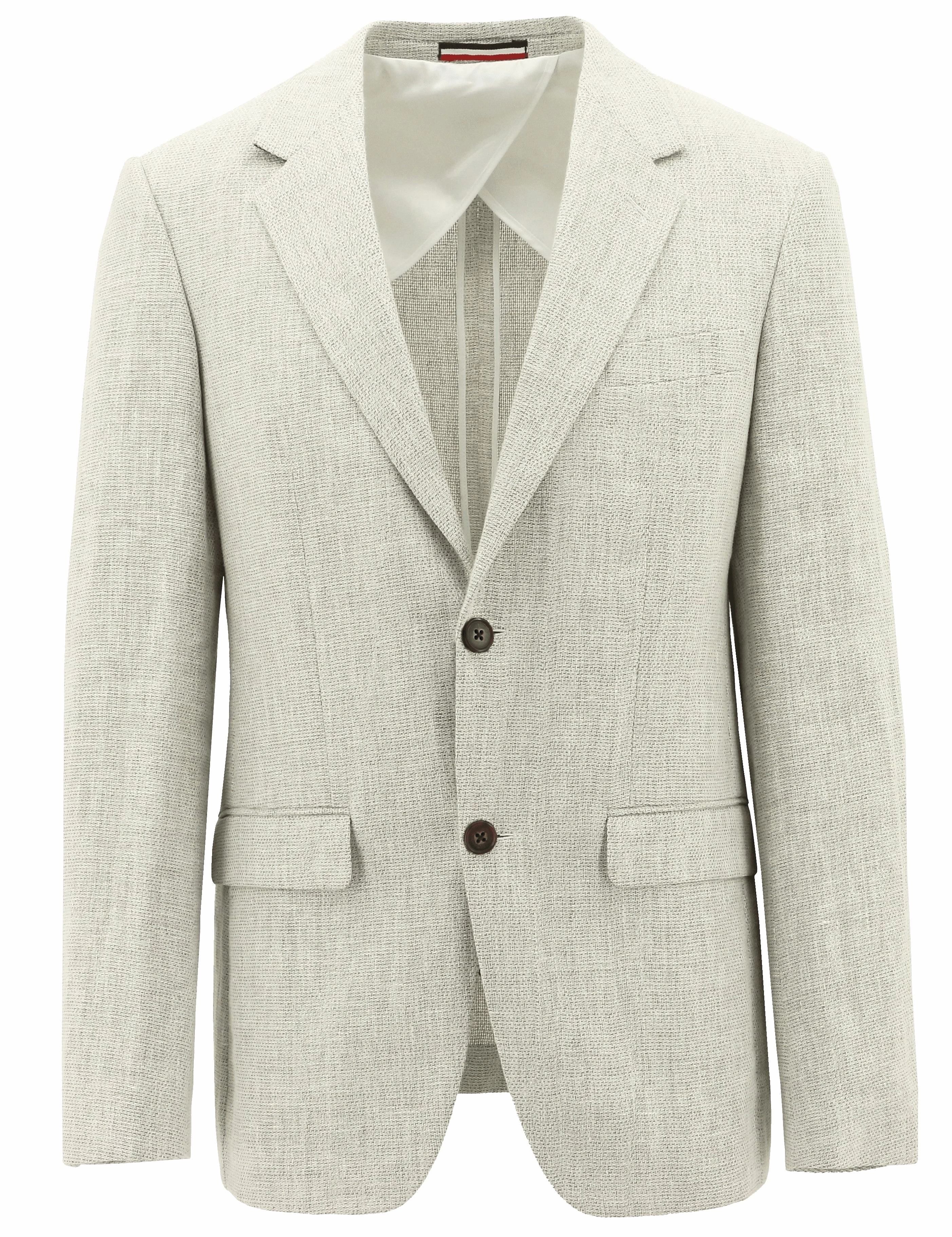 Classic Cut Hypoallergenic Padding Lazio Sand Linen Sports Jacket
