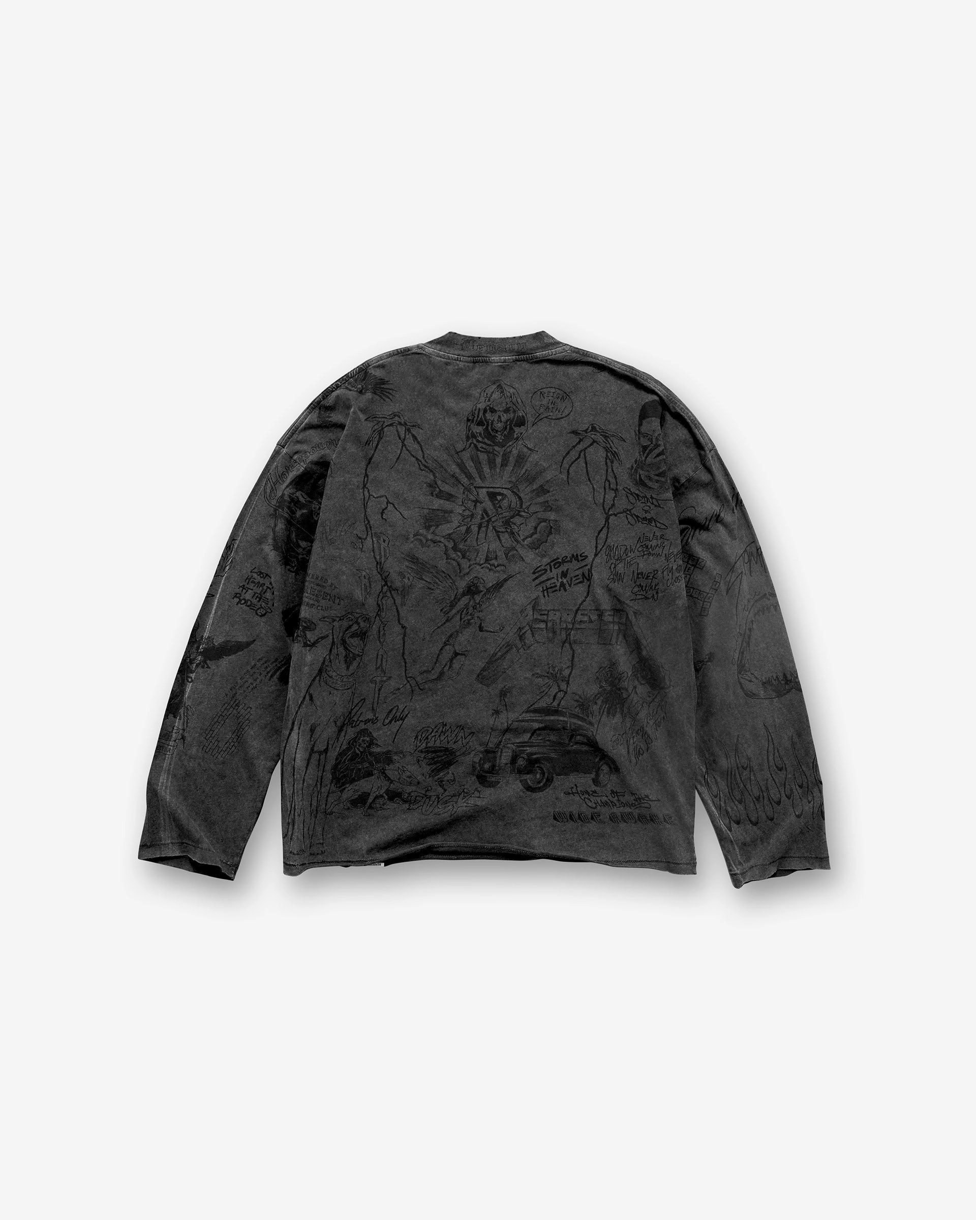 Legacy Long Sleeve T-Shirt - Vintage Grey Minimal Design Fashion-Forward Fit