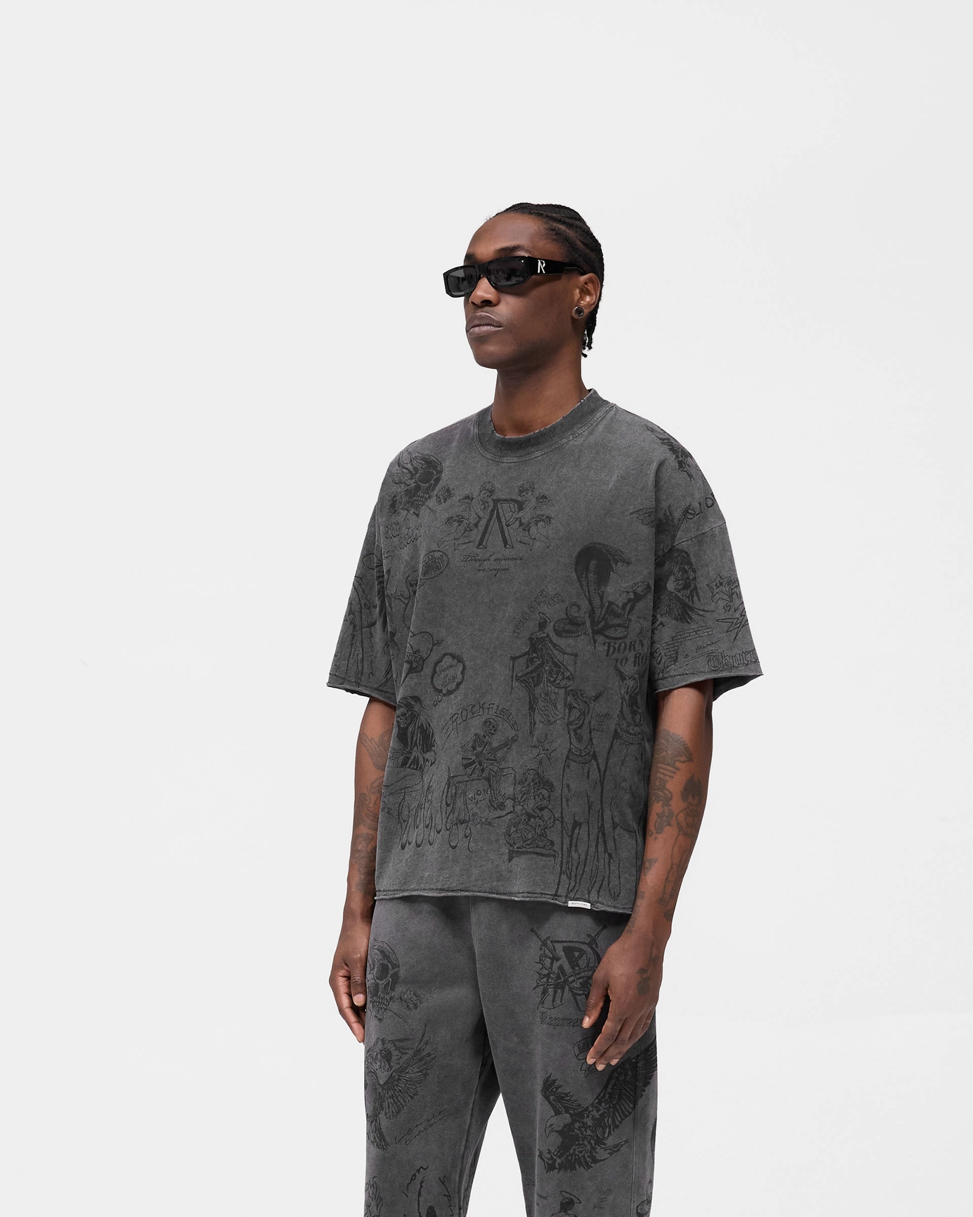 Legacy T-Shirt - Vintage Grey Layered Sleeve