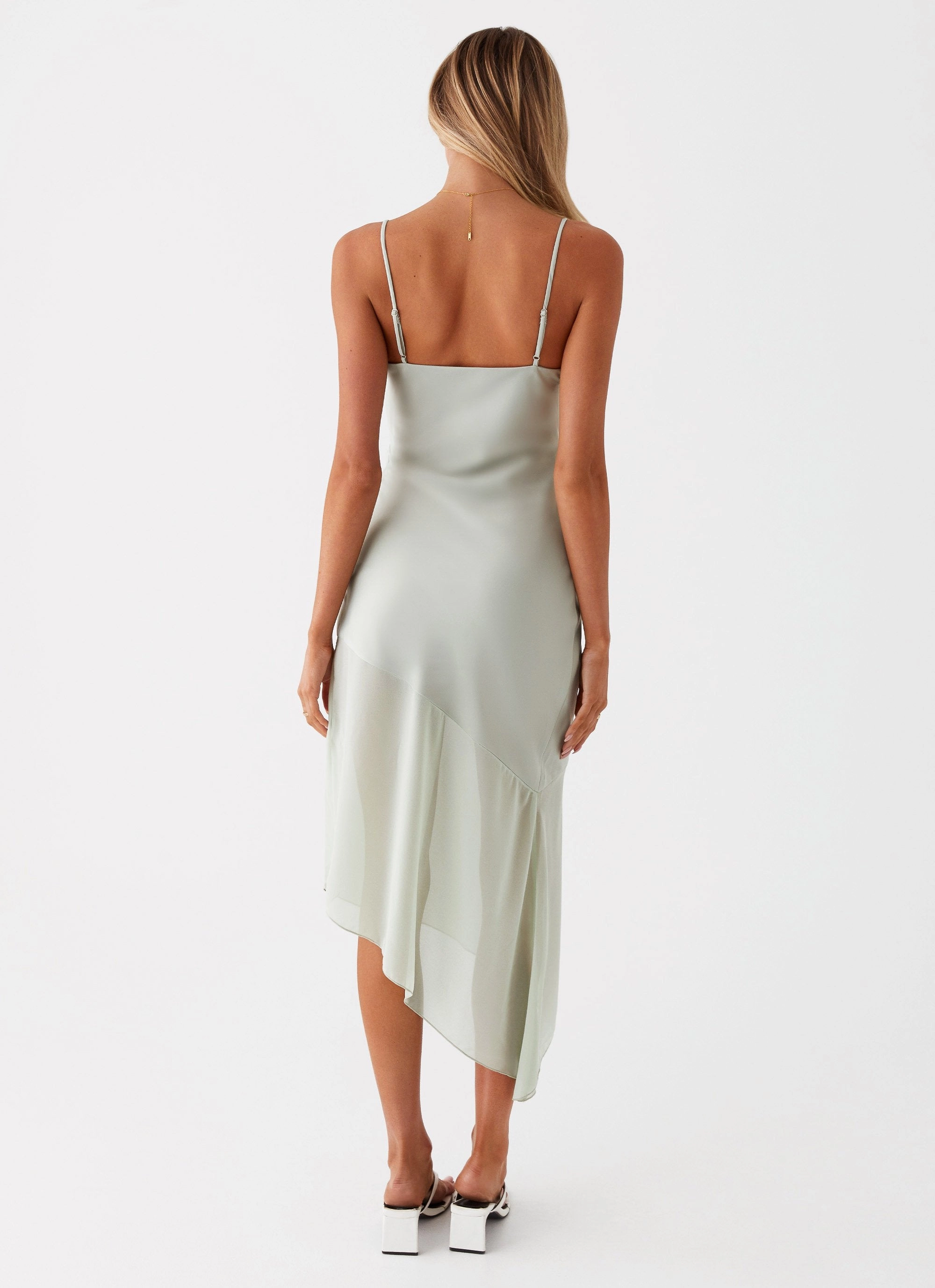 Smart and Relaxed Casual Comfort Wear Leia Midi Dress - Sage