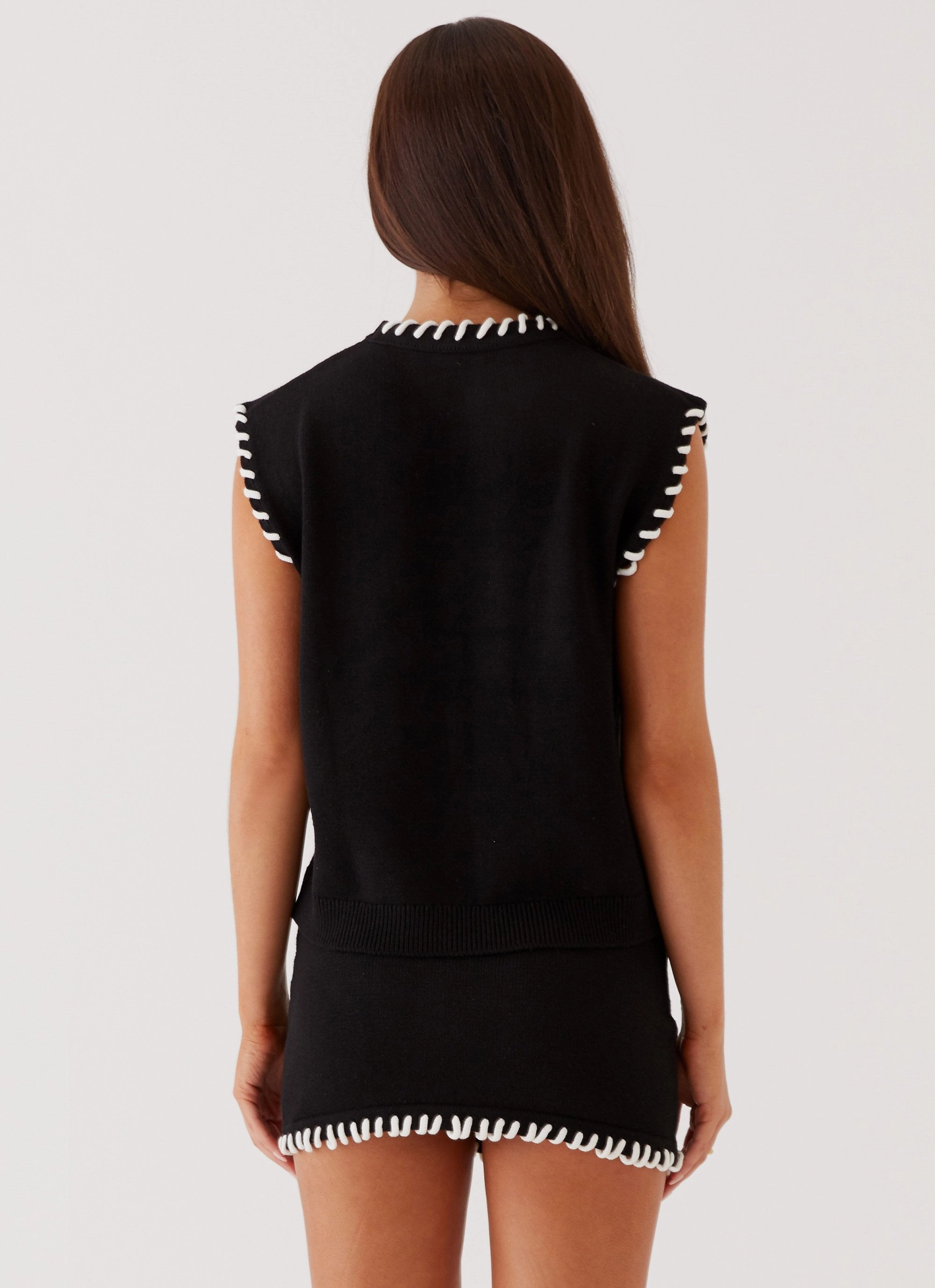 Elegant Texture Easy Movement Let's Get Loud Knit Mini Skirt - Black