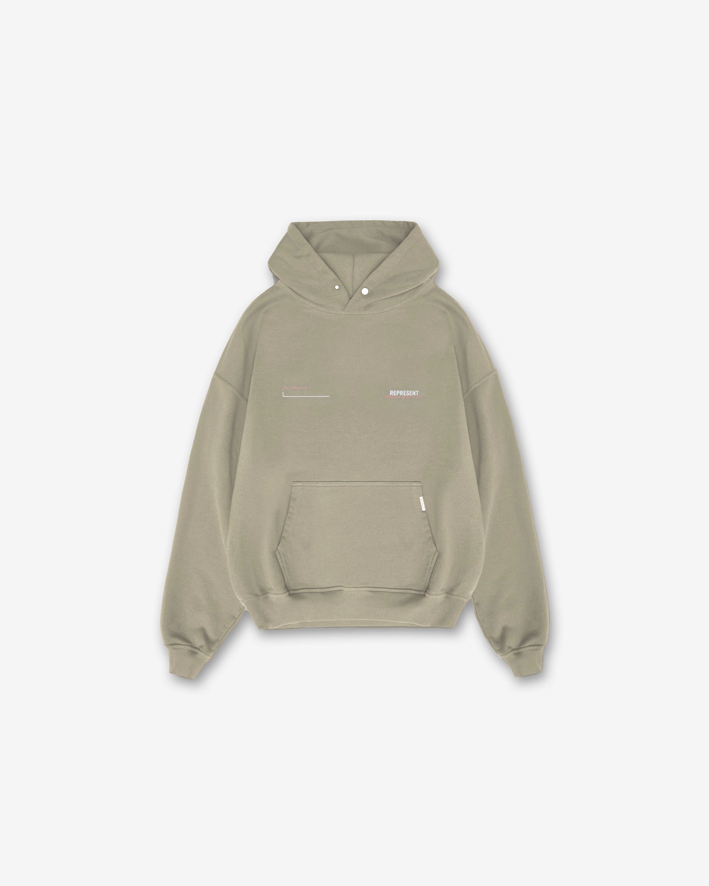 Reinforced Elbows Patron Of The Club Hoodie - Khaki Pink