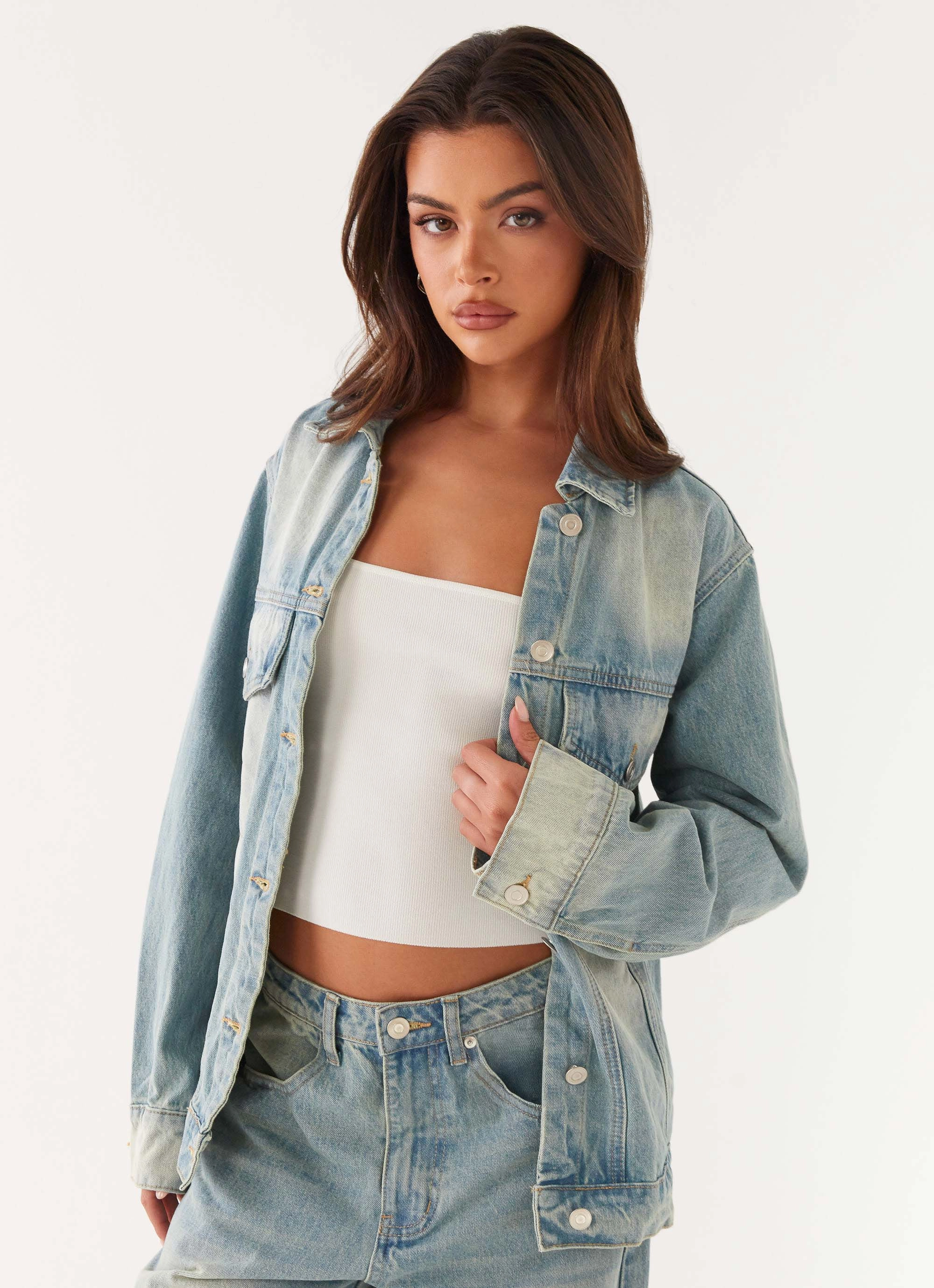 Weather Fit Maxwell Denim Jacket - Washed Blue