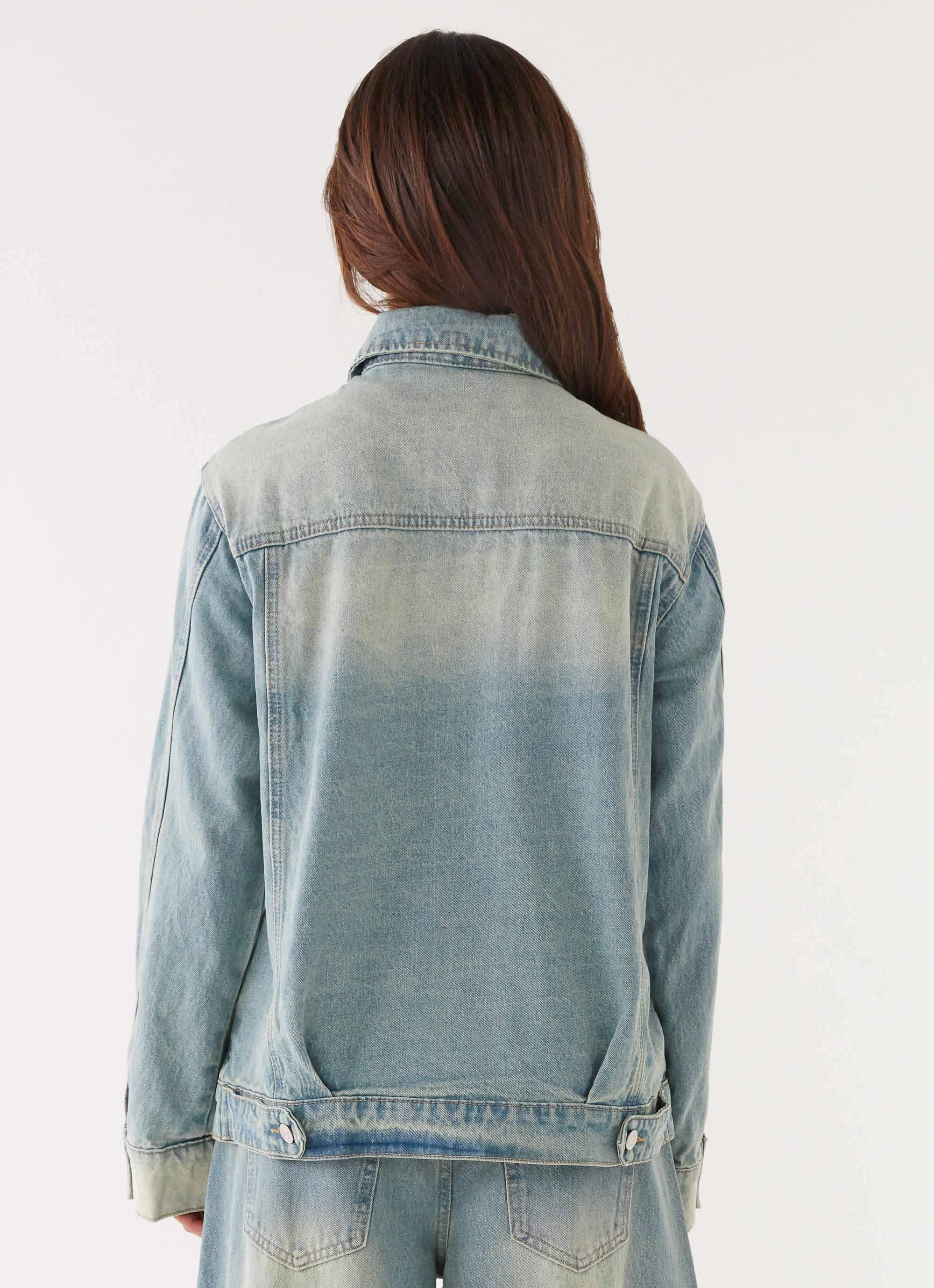 Quick Wear Fit Maxwell Denim Jacket - Washed Blue