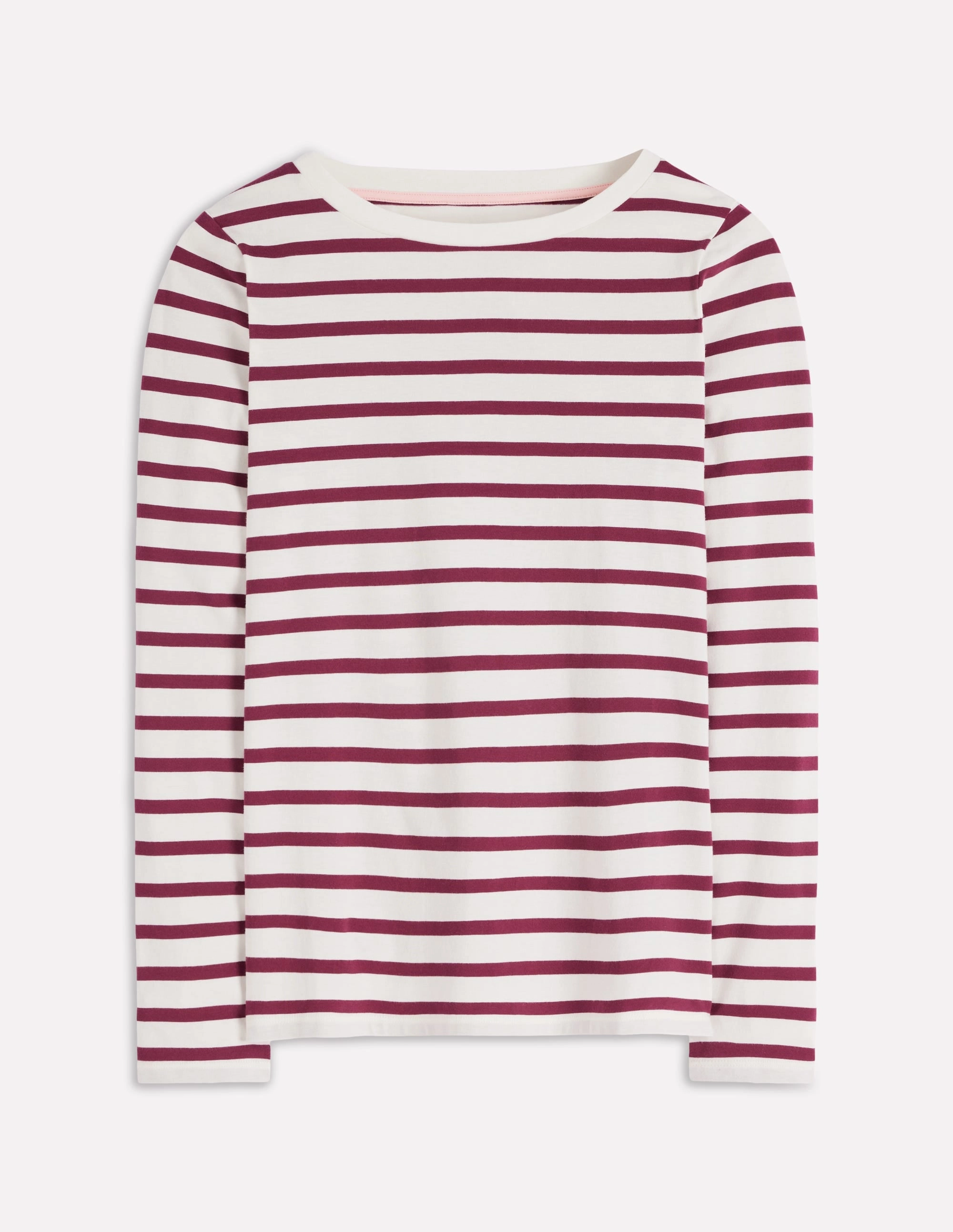 Olivia Long Sleeve Breton-Deep Wisteria Stripe Hydrophobic Threadwork BioBased Fiber