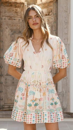 Misty Mini Dress - Acacia Palm Office Cool