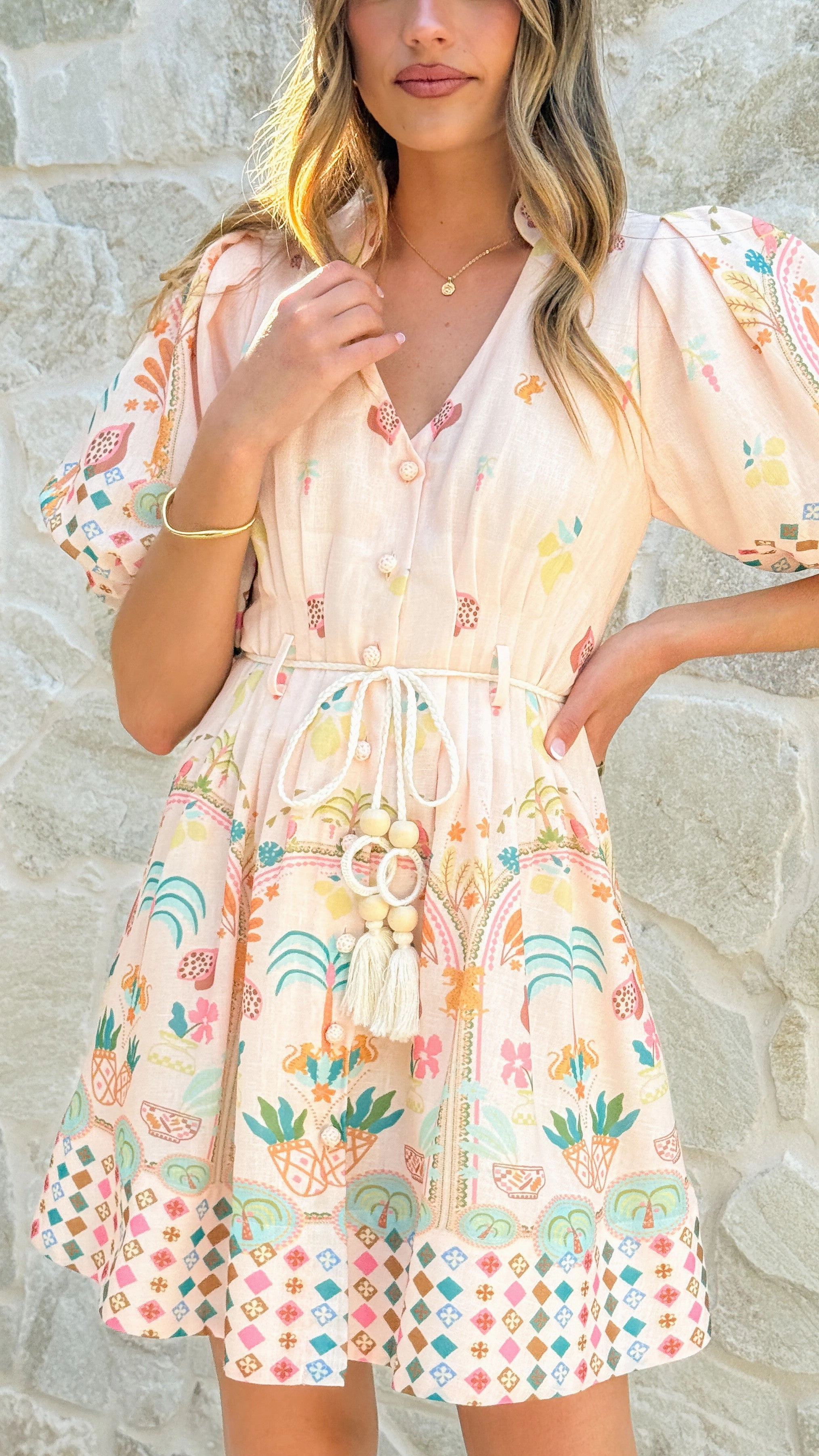 Misty Mini Dress - Acacia Palm Timeless Trend