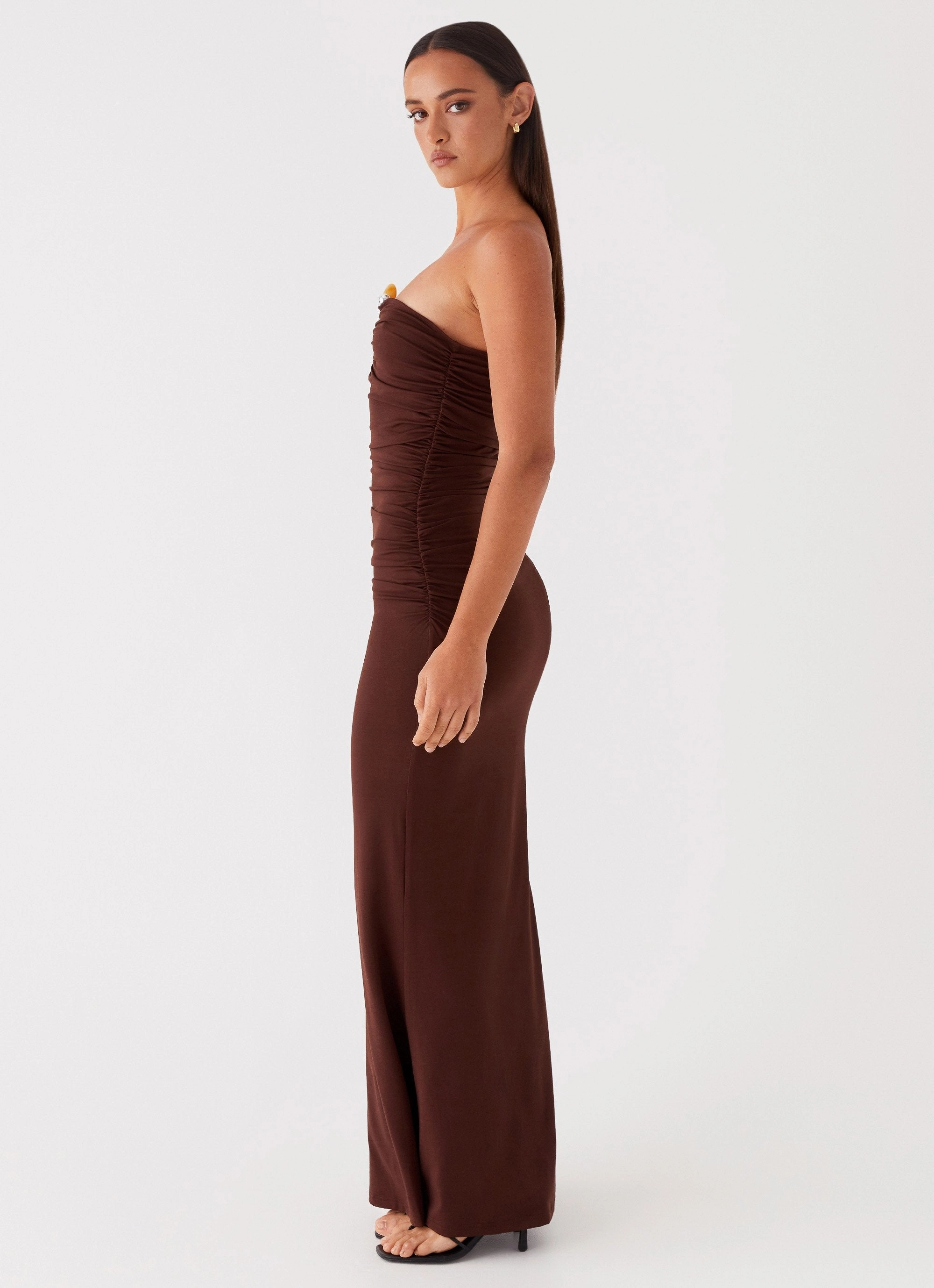 Rudy Maxi Dress - Brown Chilly Wear BreathableLining