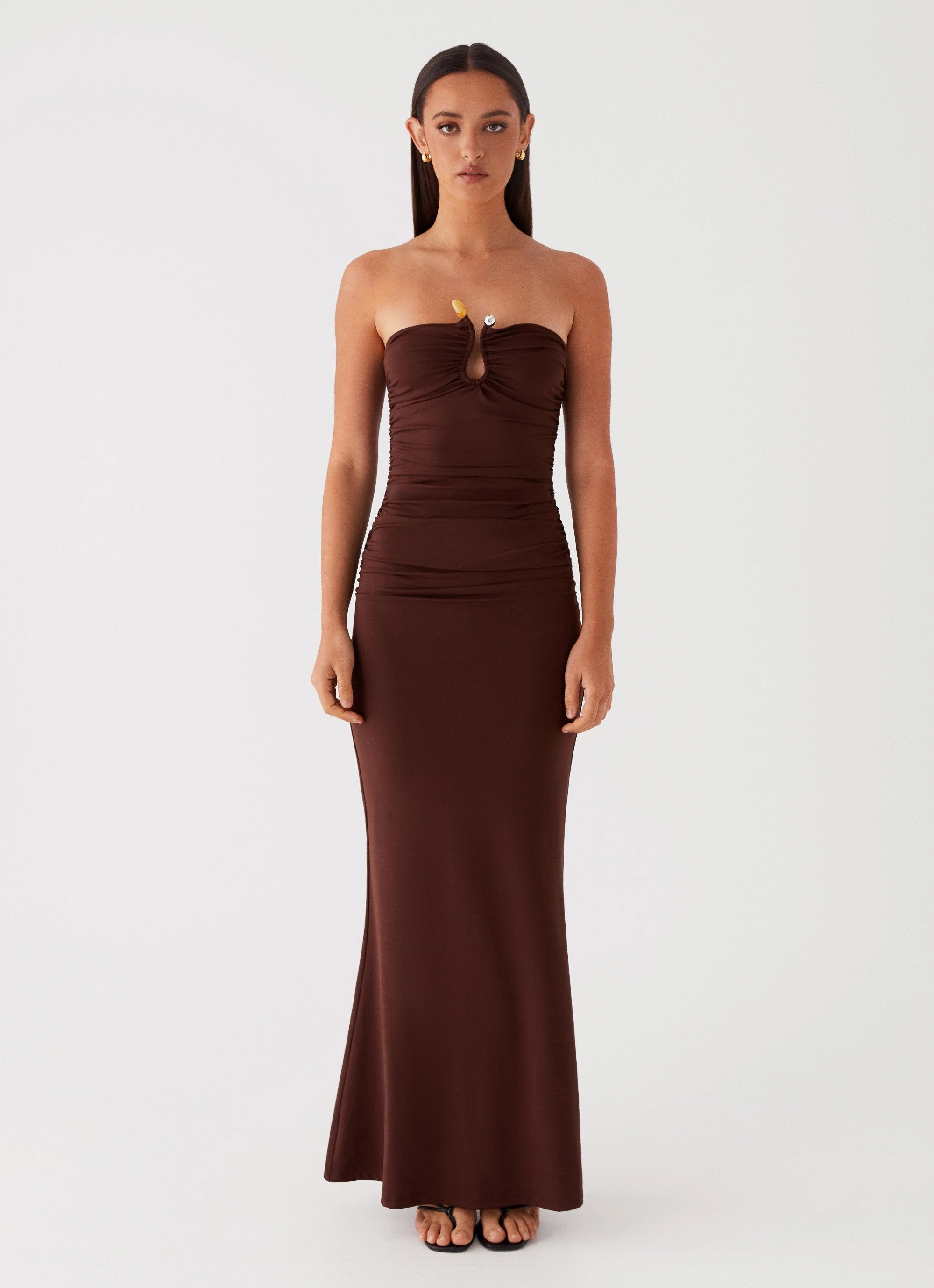 Rudy Maxi Dress - Brown Timeless Comfort