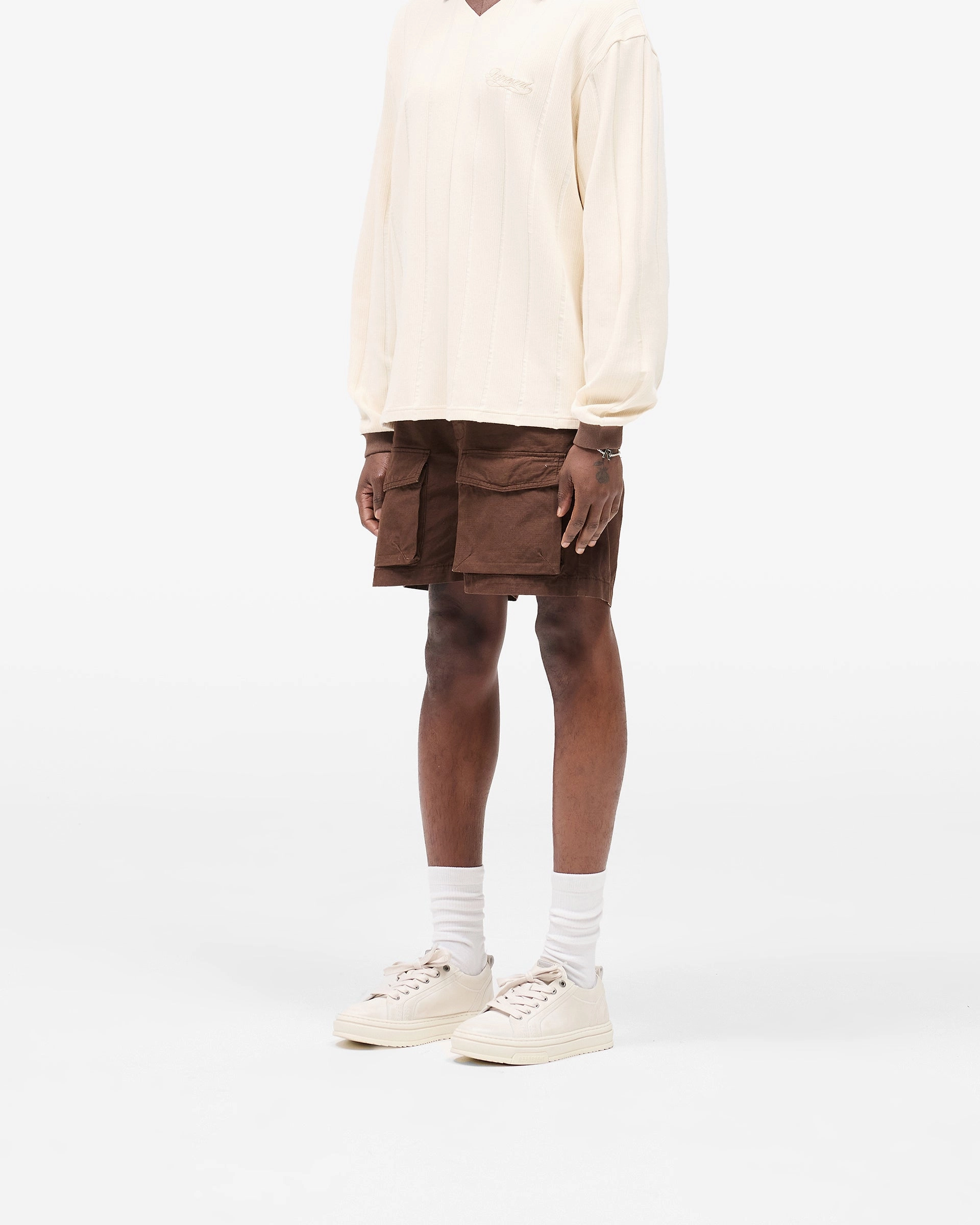 Front Pocket Cargo Short - Tobacco Wrinkle Resistant Finish
