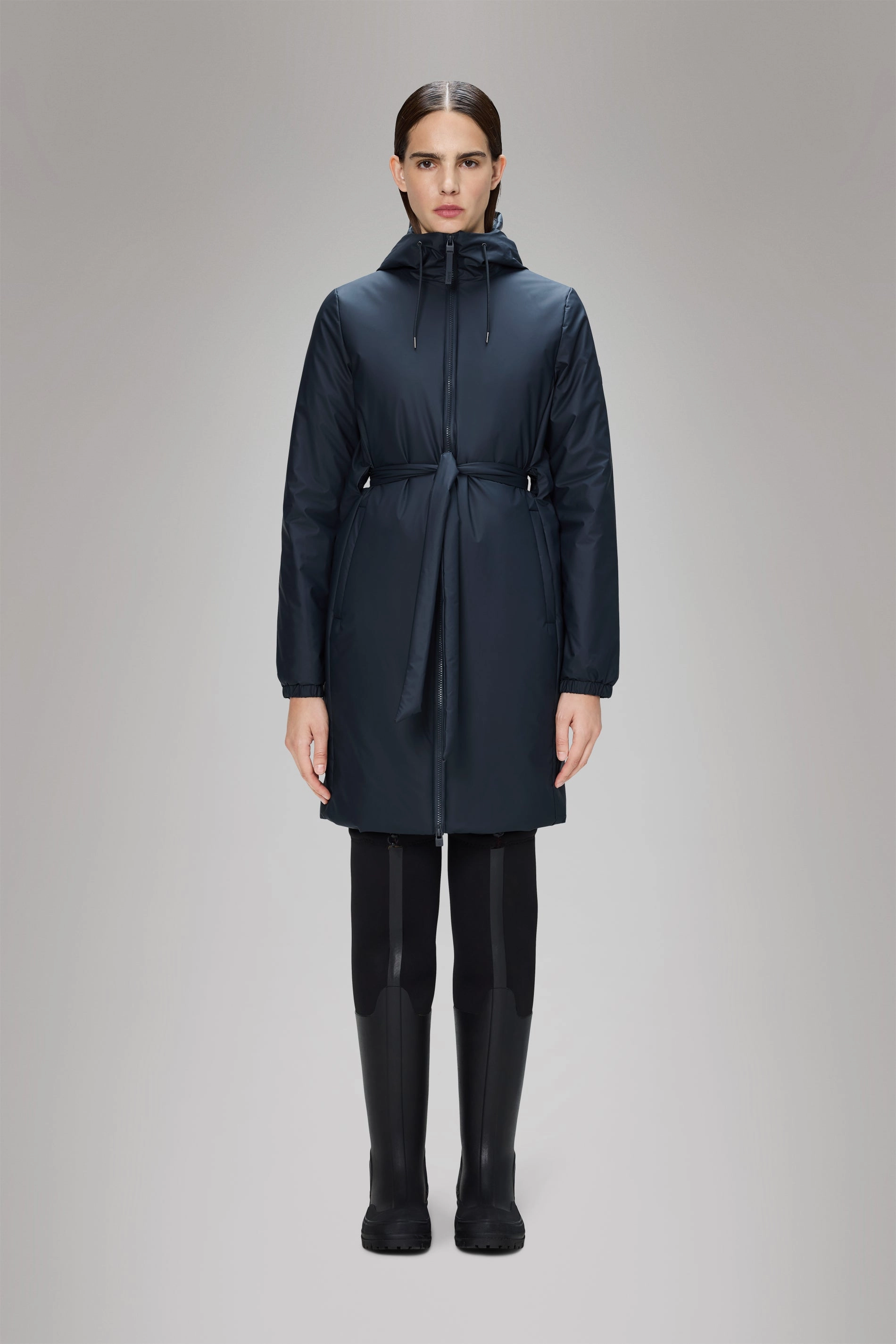 Lohja Long Insulated Curve Jacket Reversible Style DoubleLayeredEdges
