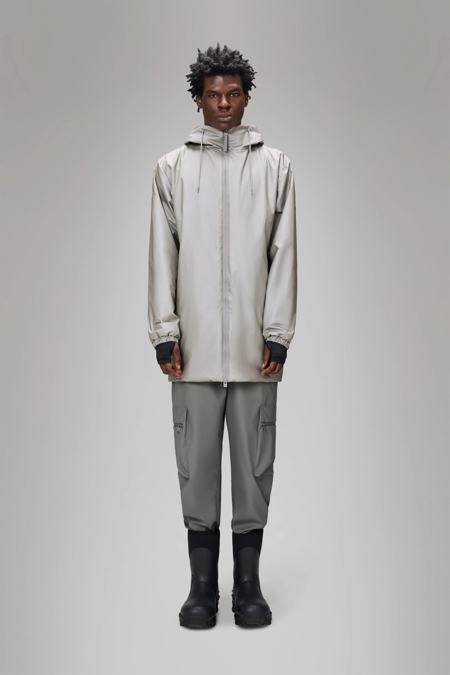 Lohja Long Insulated Jacket Leather Bits