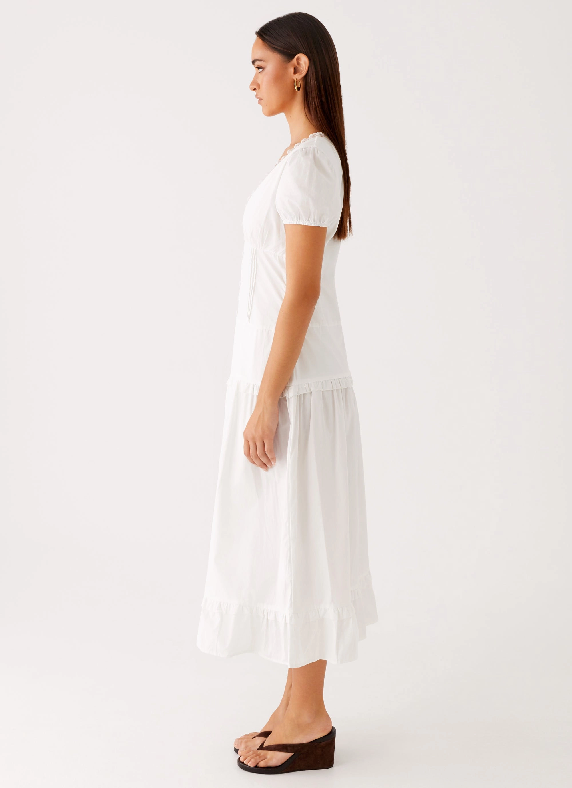 Day Magic London Midi Dress - White
