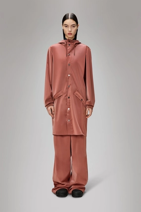 Zipper Guard Weatherproofing MoistureWickingInterior Long Jacket