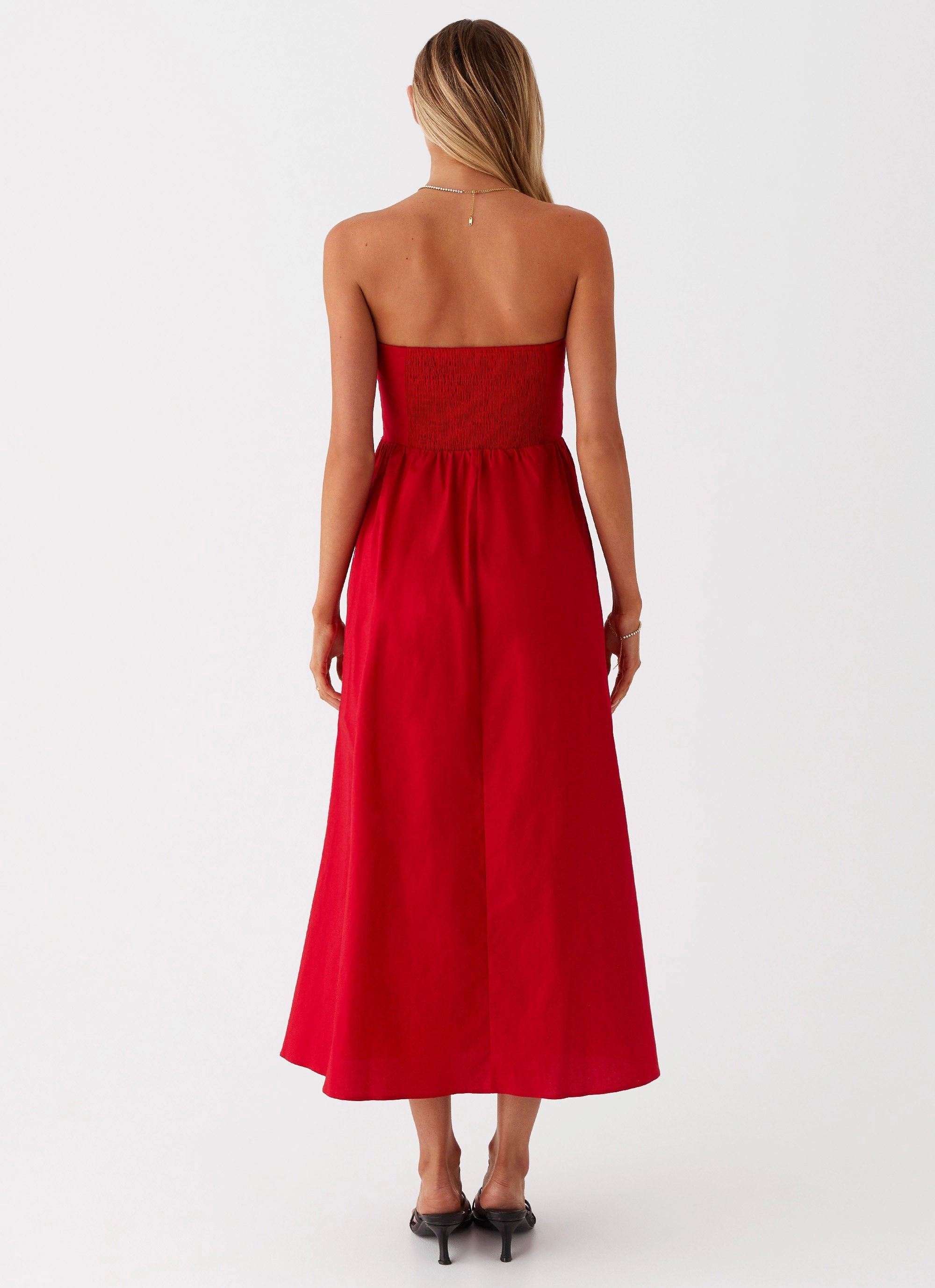 Lightweight Wear Chic Balance Love Me Later Midi Dress - Red