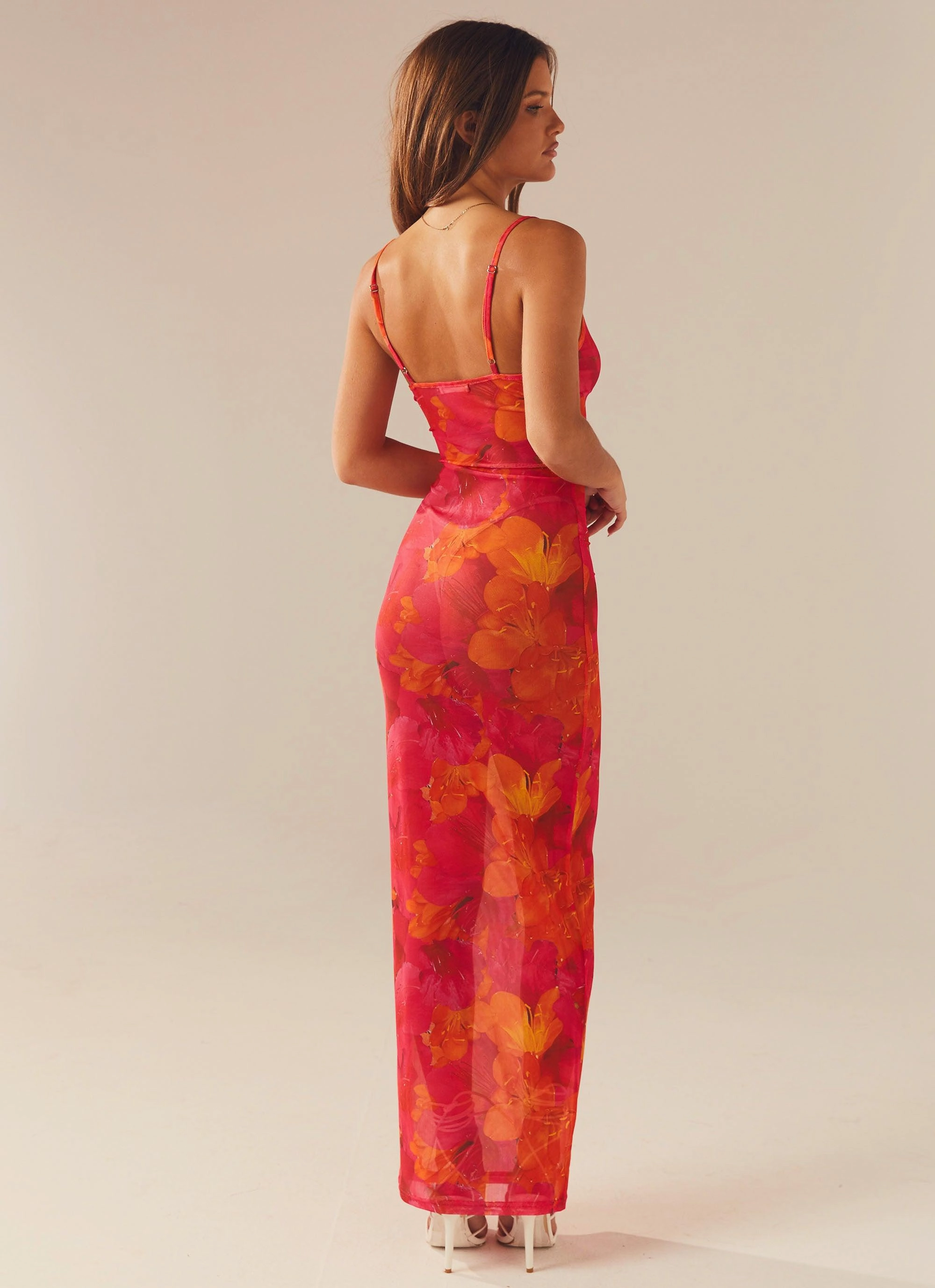 Clean Drape Day Outfit Love On The Run Maxi Dress - Floral Sun