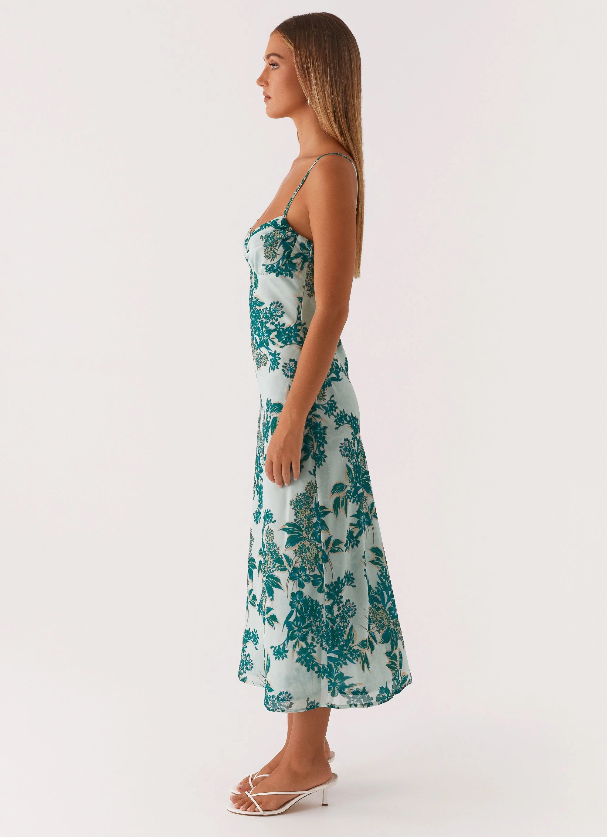 Comfortable Fashion Love Song Midi Dress - Cloud Nine Floral