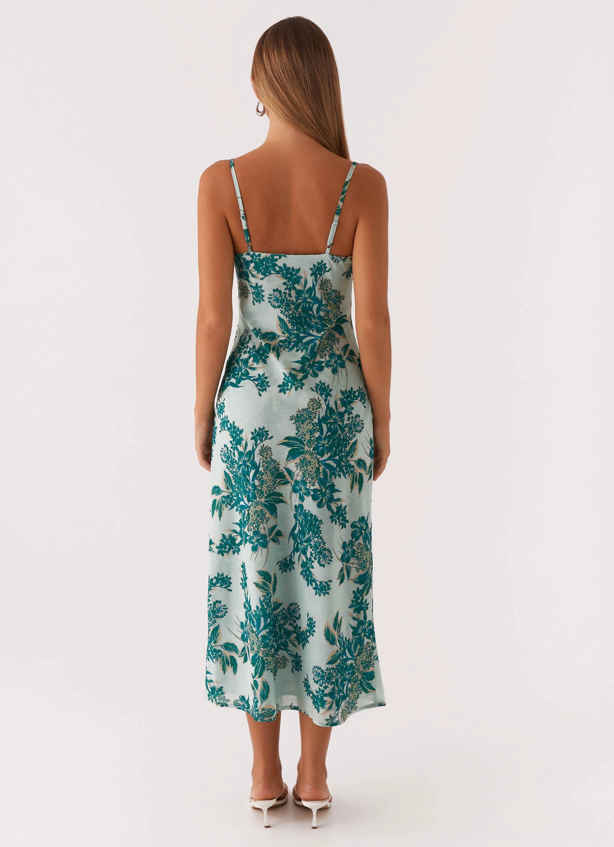 Love Song Midi Dress - Cloud Nine Floral Fashionable Layer