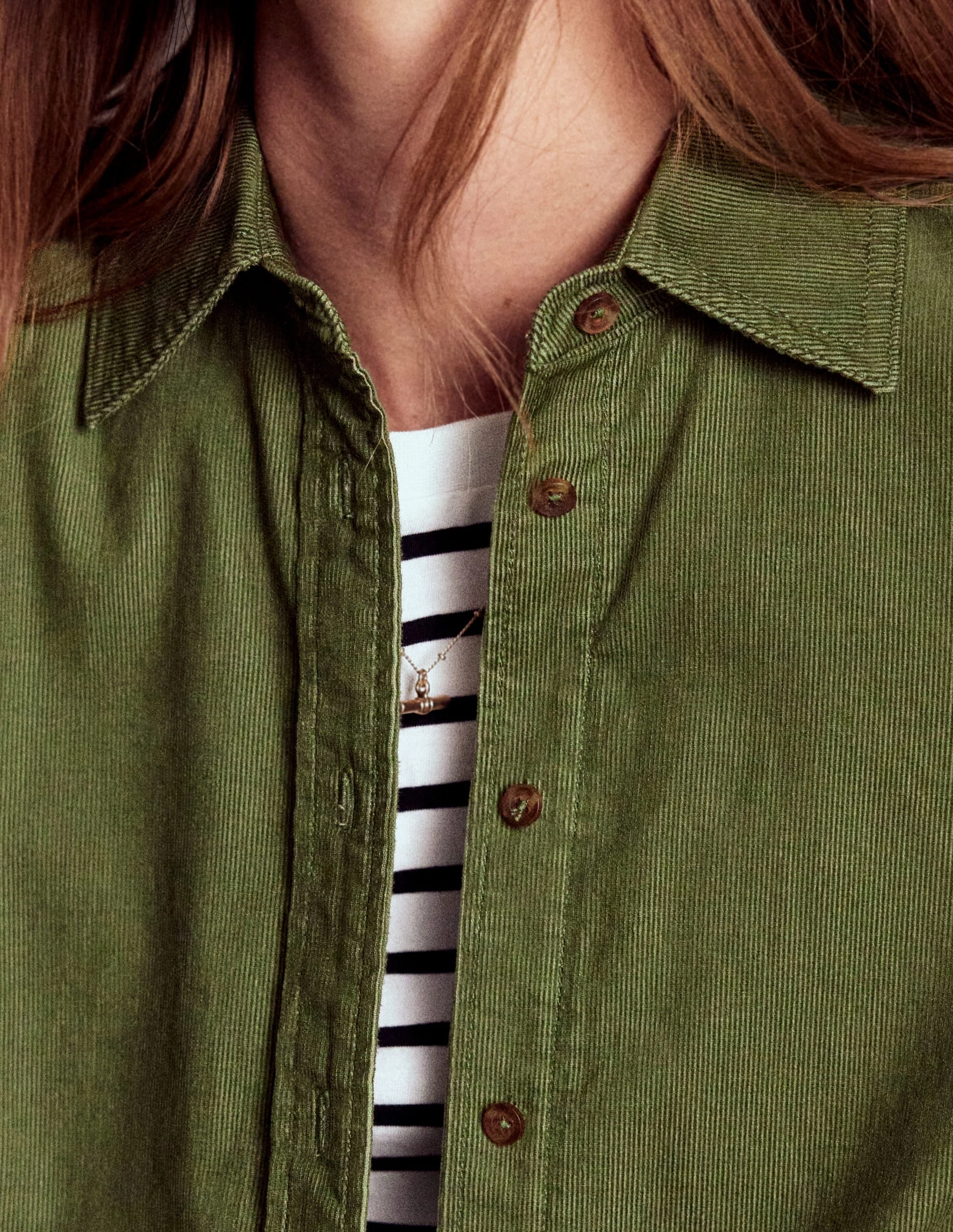 Sienna Cord Shirt-Fern YarnDyedQuality