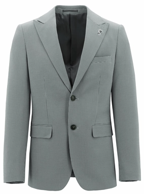 MagneticClosure FullCoverageHood Peak Green Microchecked Sports Jacket