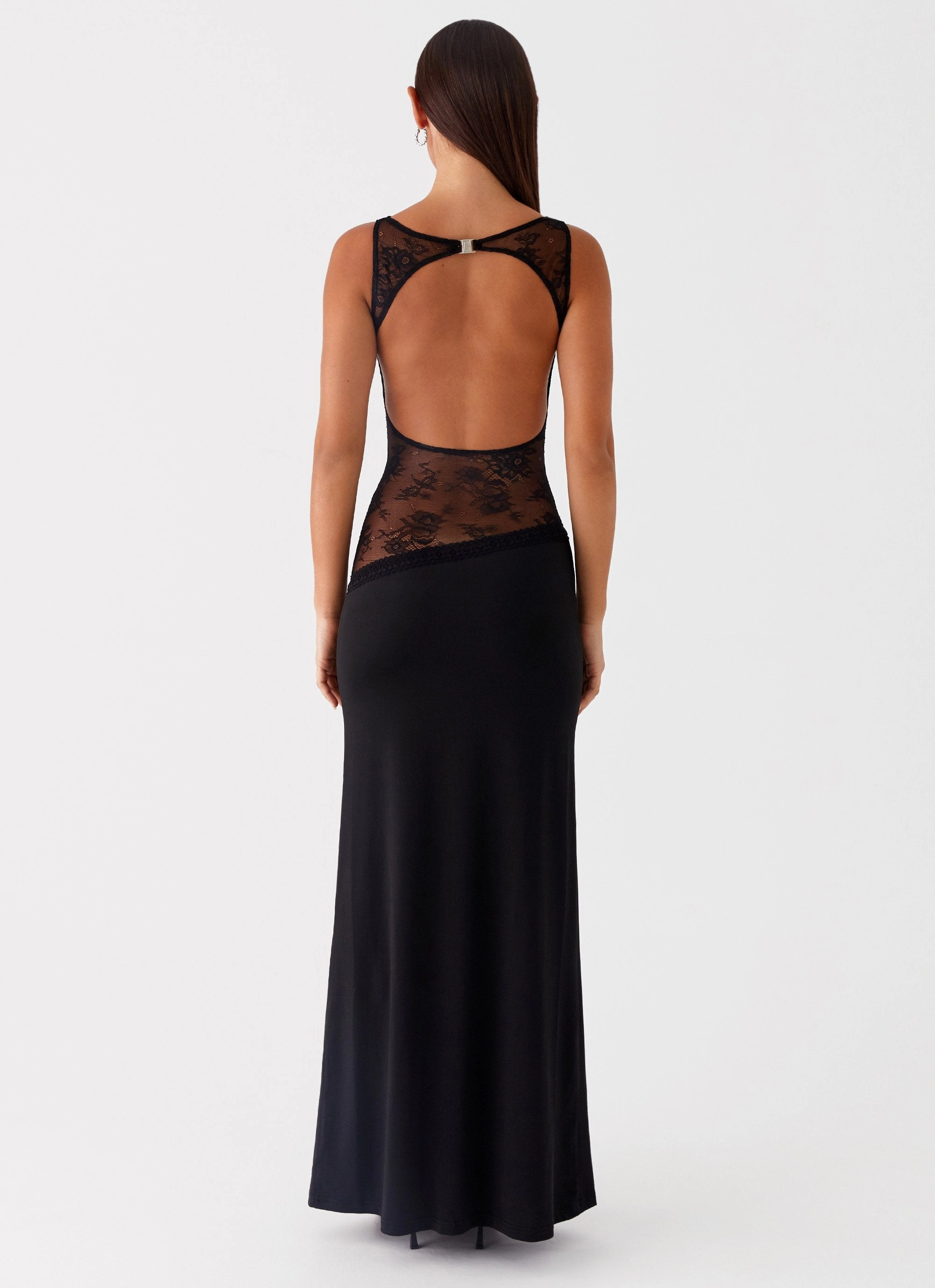 Lucinda Maxi Dress - Black Smart Blend Soft Waist
