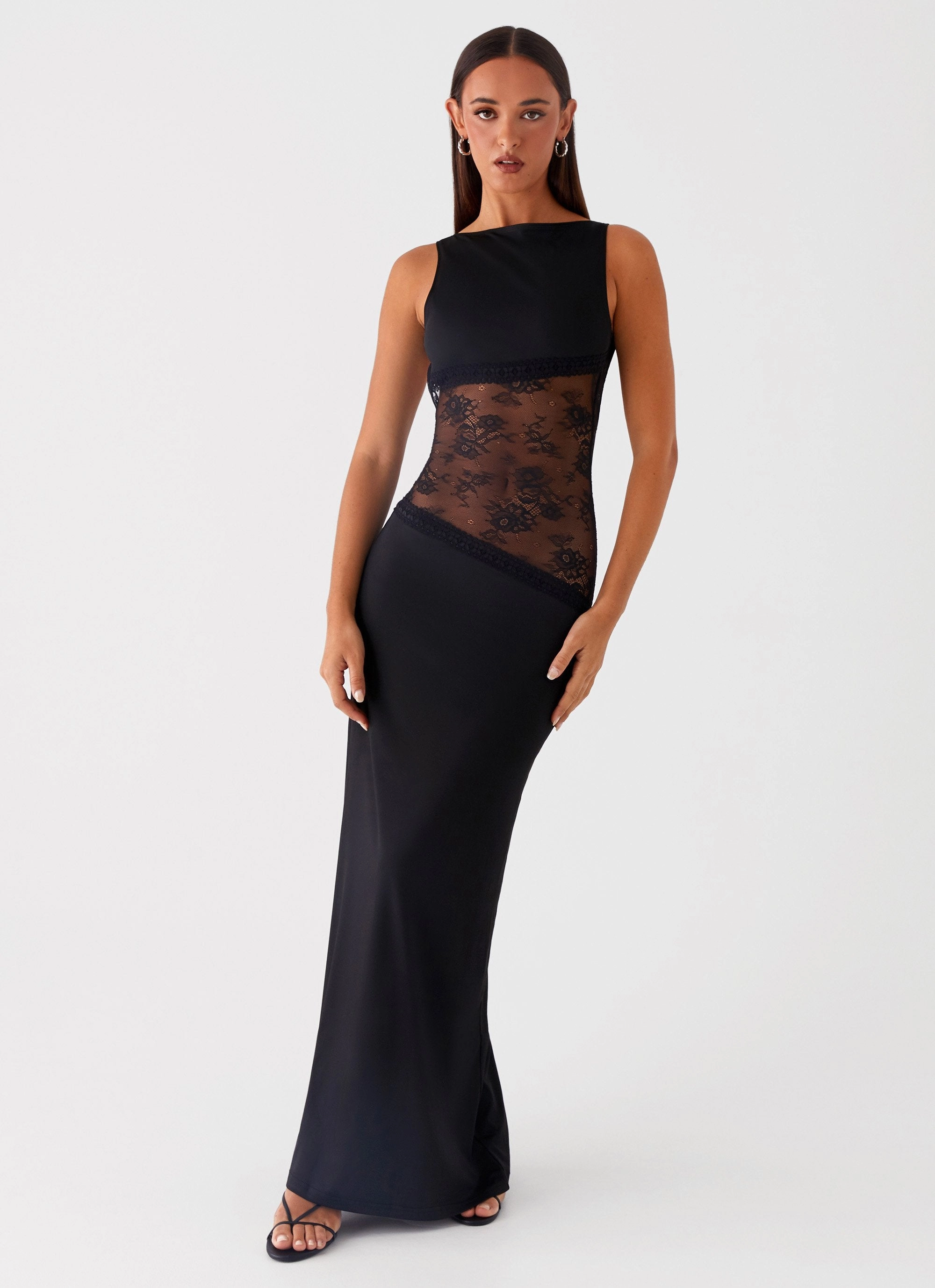 Lucinda Maxi Dress - Black Cozy and Comfortable Smart Casual