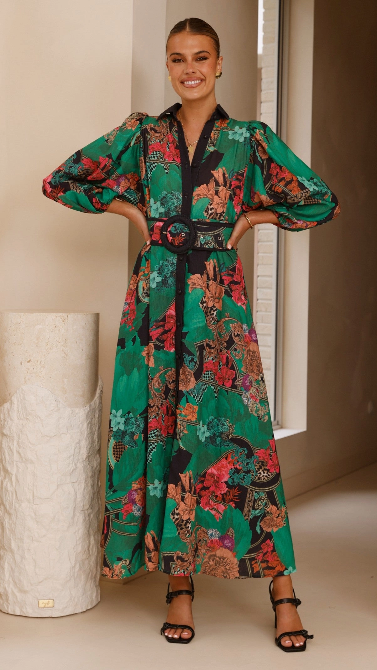 Lucinda Maxi Dress - Green Trend-Inspired Seasonal Comfort