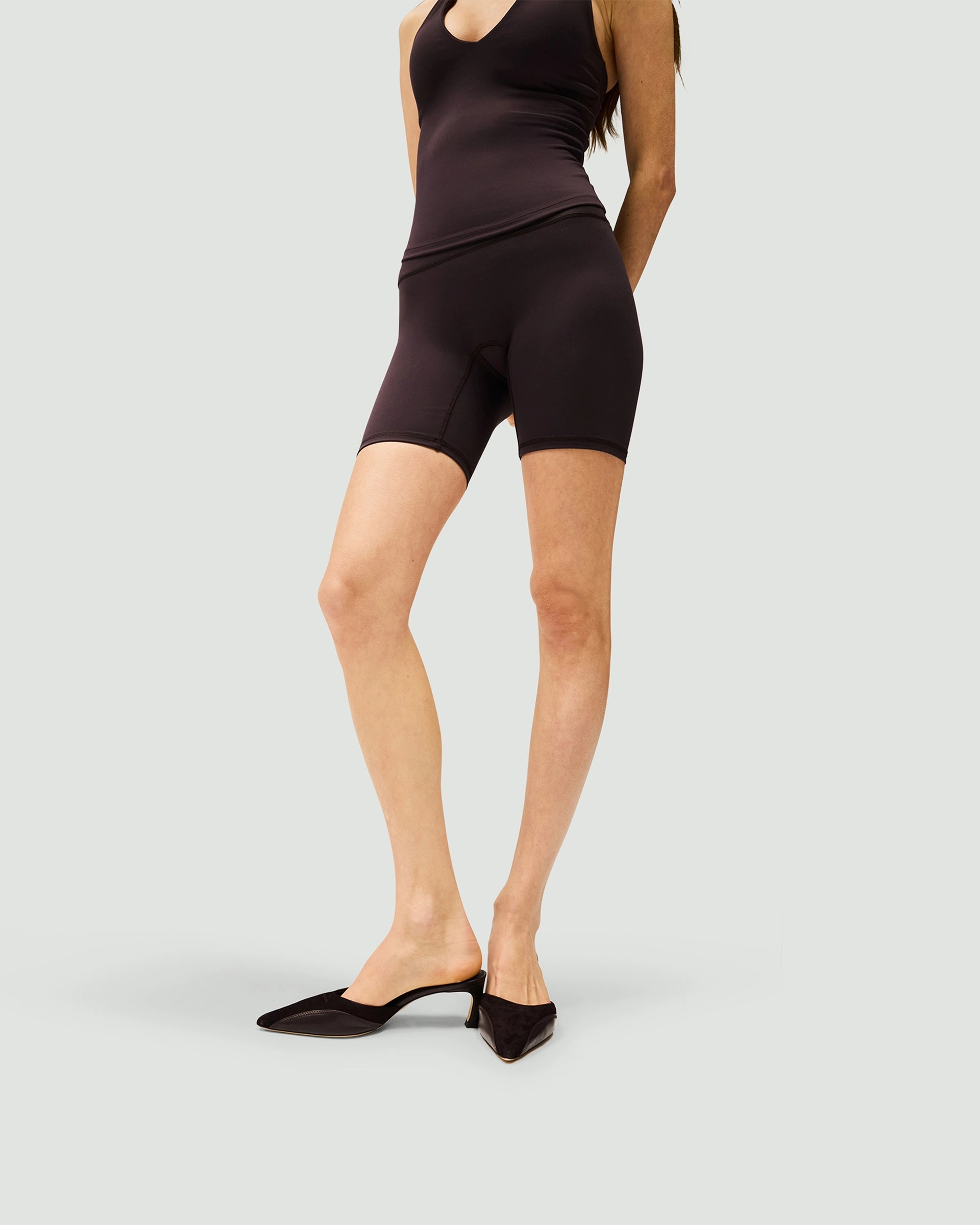 Owners Club Longerline Bike Short - Black Coffee Athletic Silhouette ethnic style
