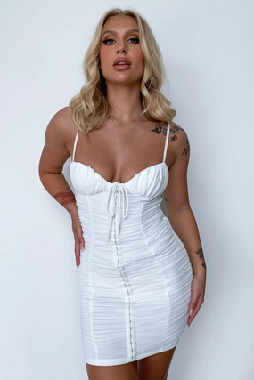 Formal Style Perfectly Crafted Ezra Dress - White