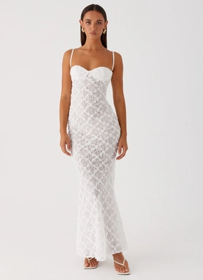Flawless Waistband Fit City Layer That Girl Maxi Dress - White