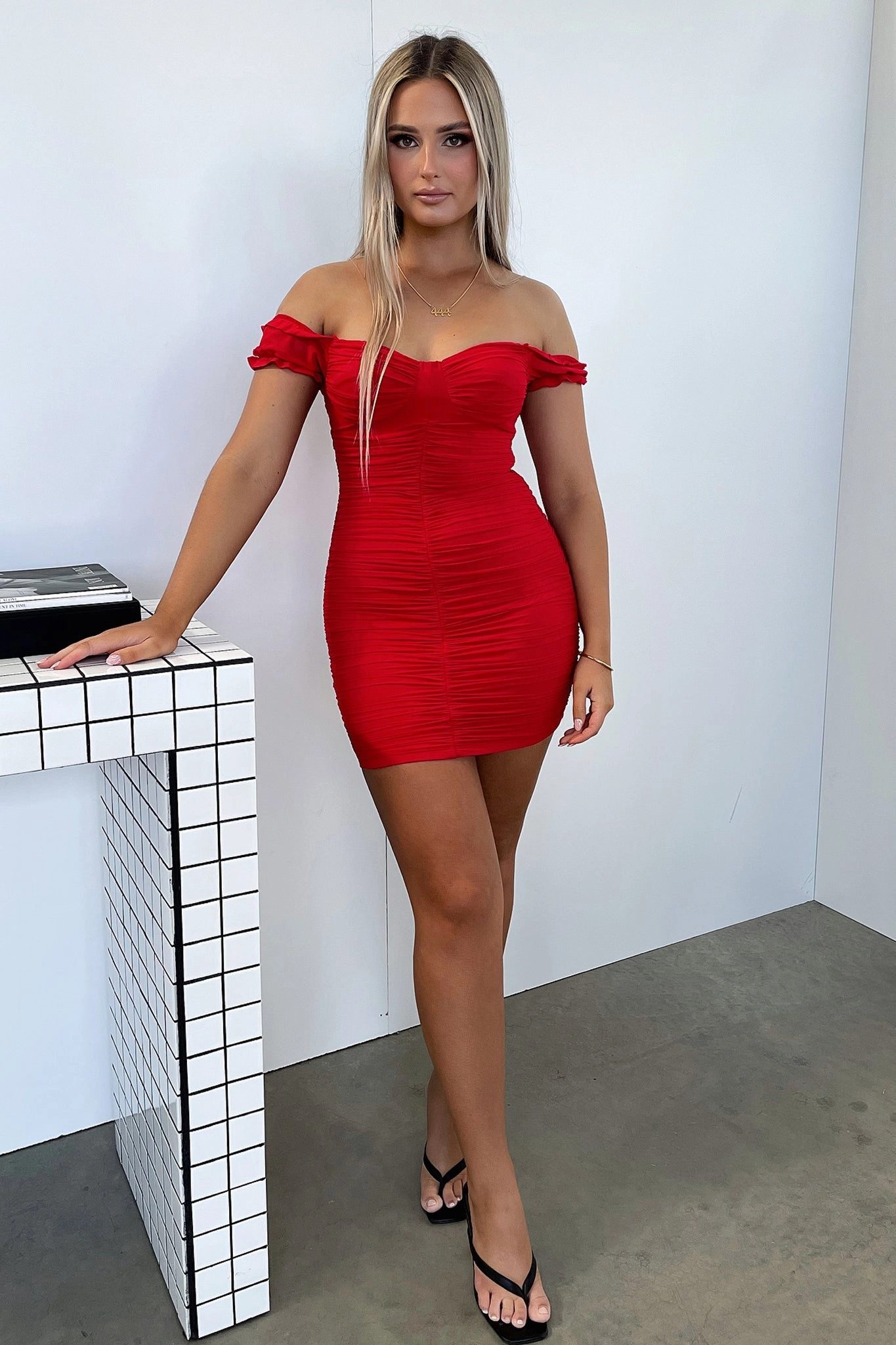 Chilly Wear Flow Friendly Lynx Dress - Red