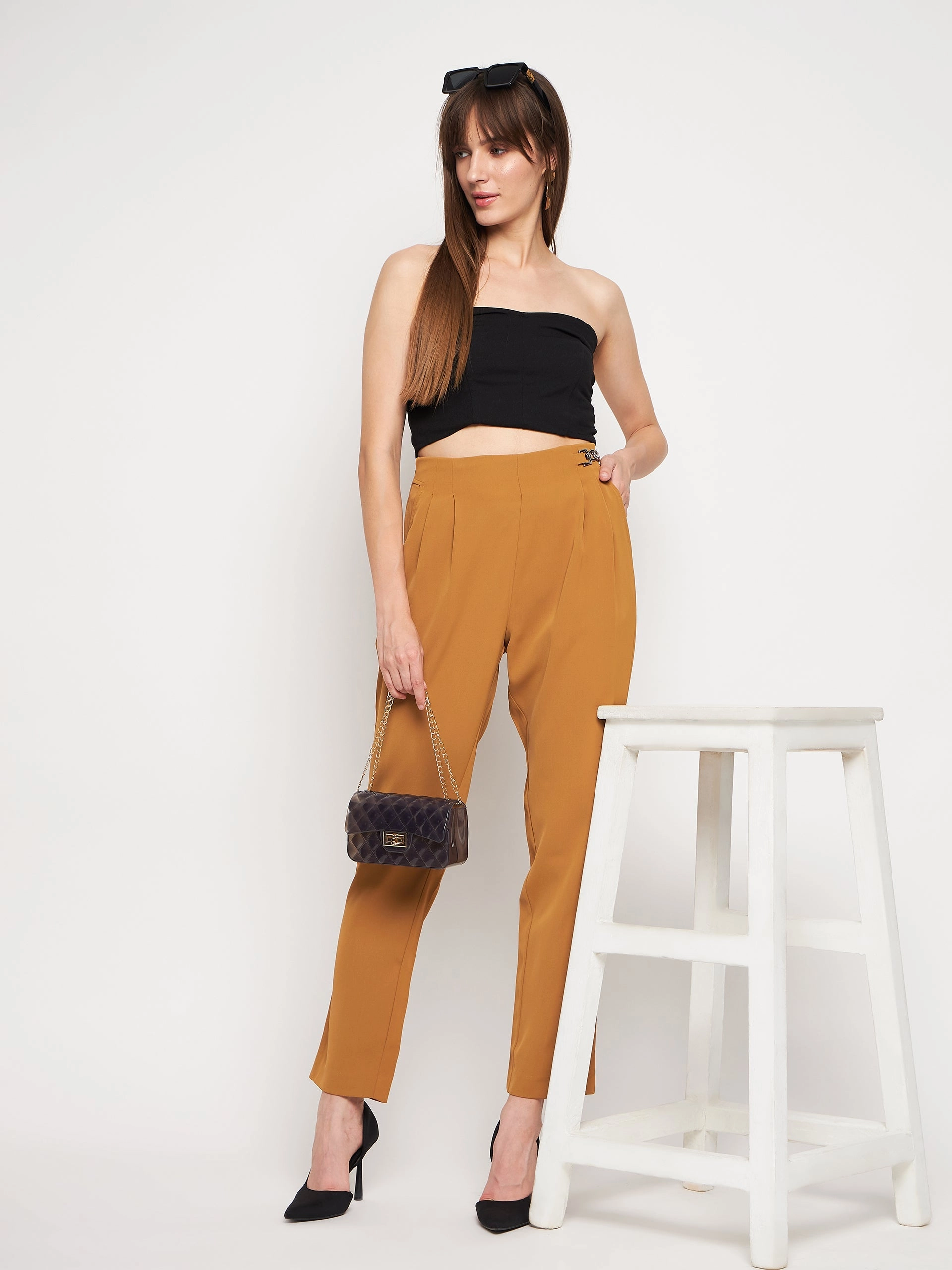 Madame Ambre Tapered Trousers Fashion-Forward Full Comfort