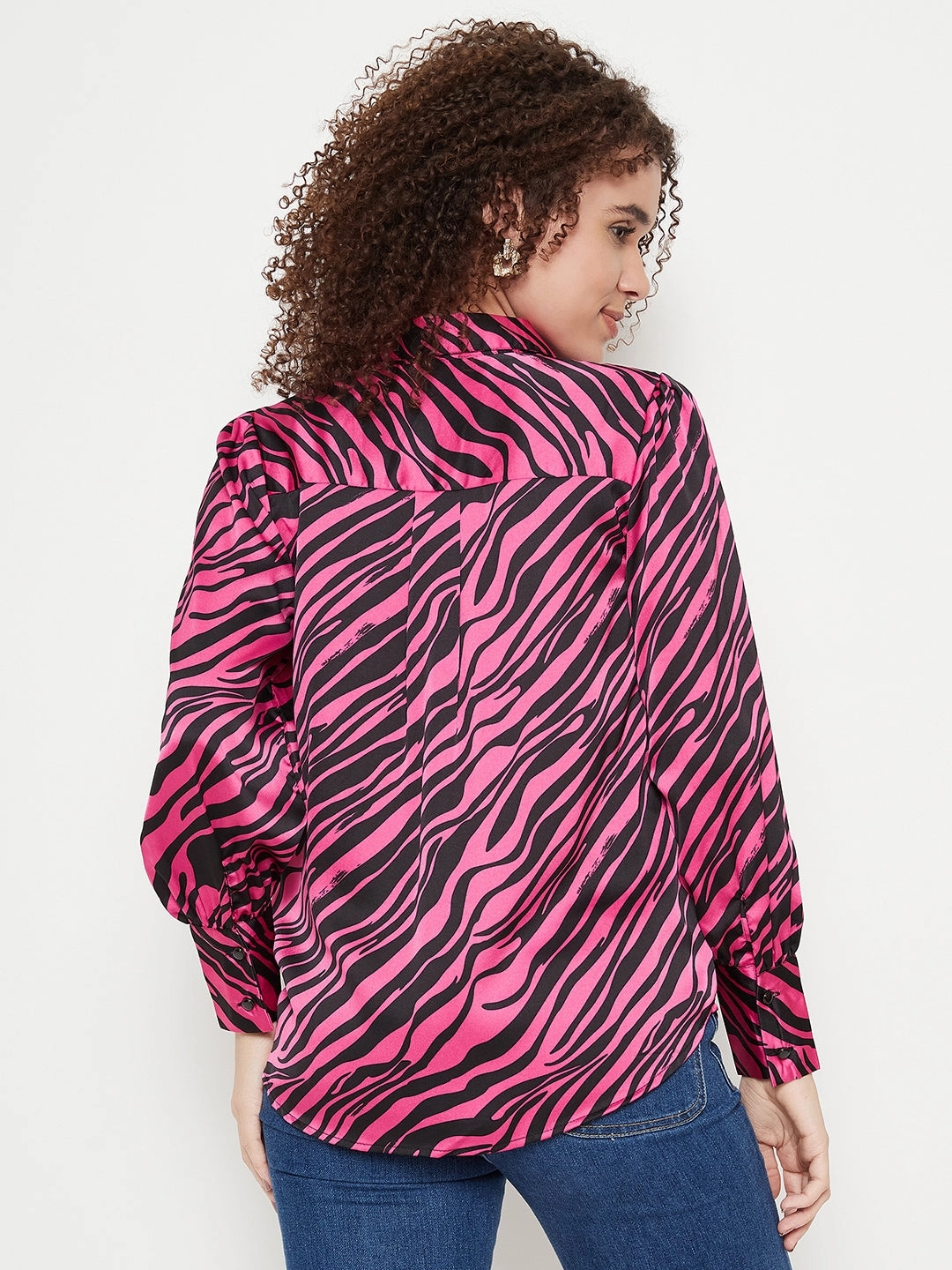 Madame Animal Print Pink Shirt Preppy Vibe Chic Ensemble