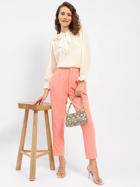 Madame Applique Adorned Off-White Shirt Road Trip Ready