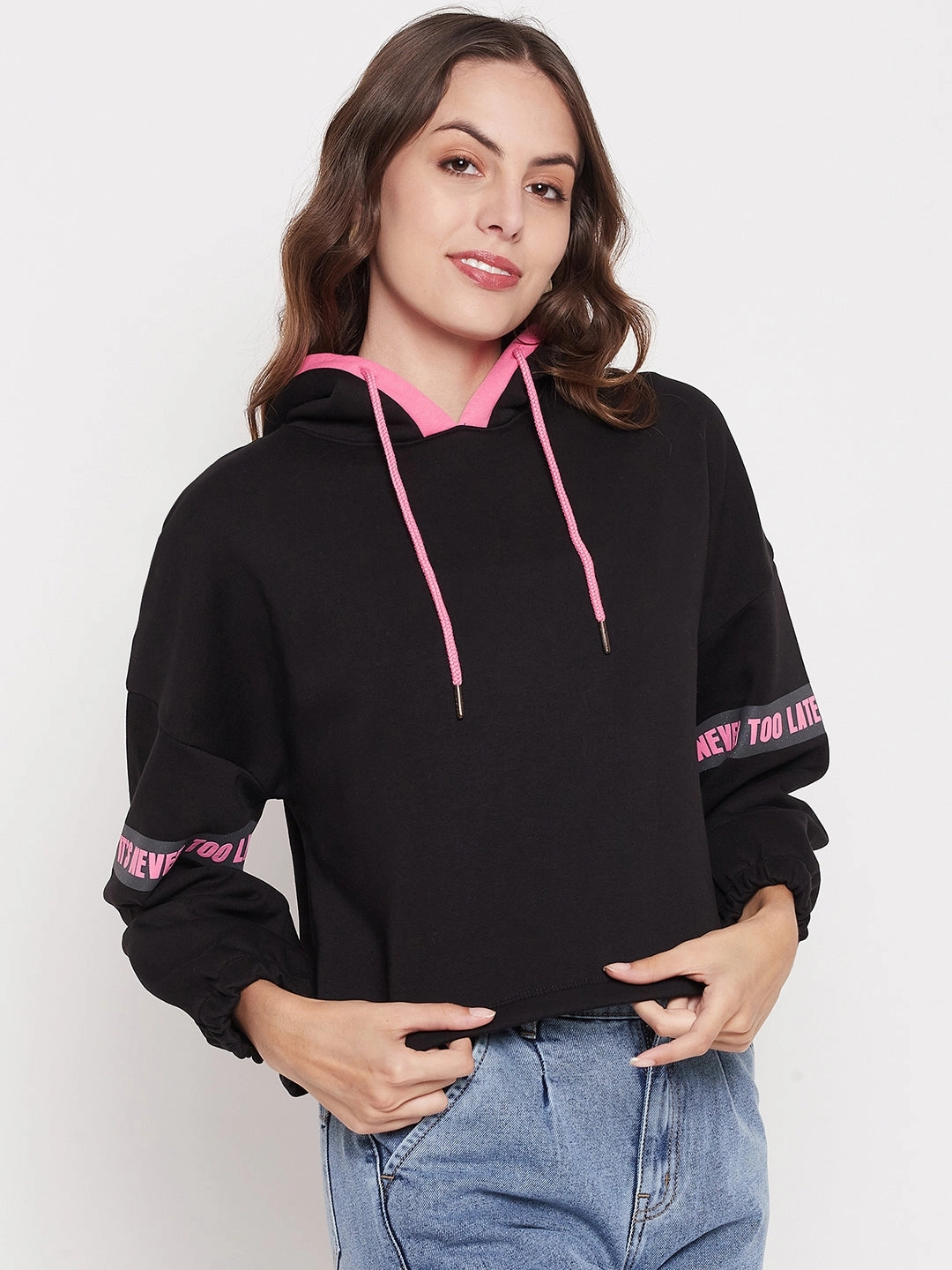 Madame Black Hooded Sweatshirt Street Layer right for outdoor activities