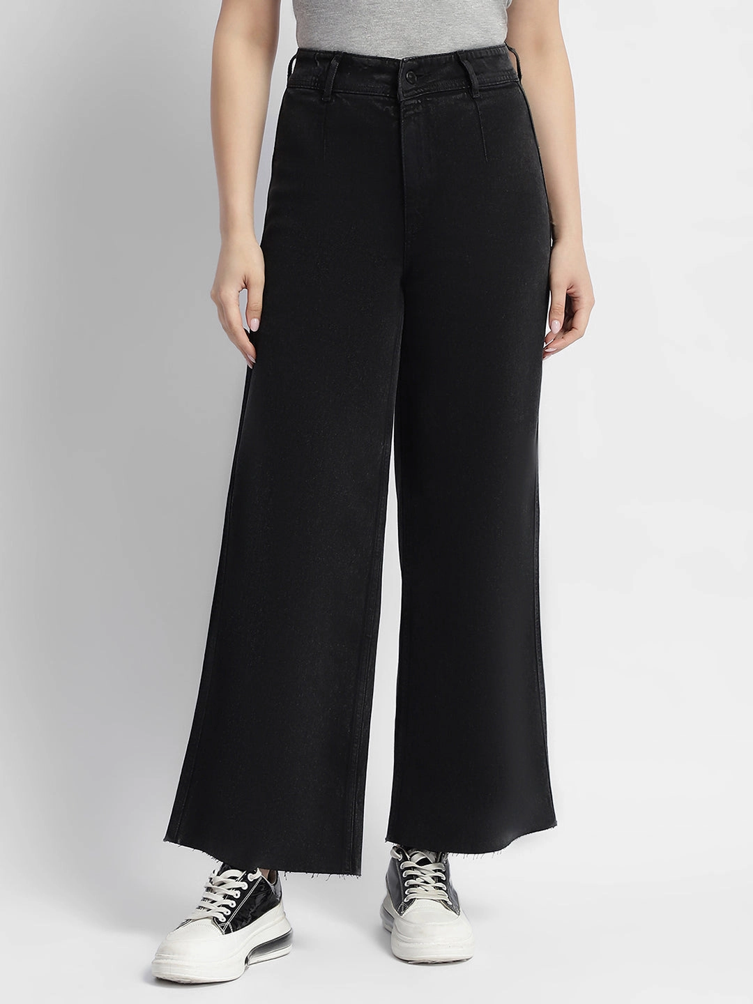 Madame Black Wid Leg High Rise Jeans Essential Basics