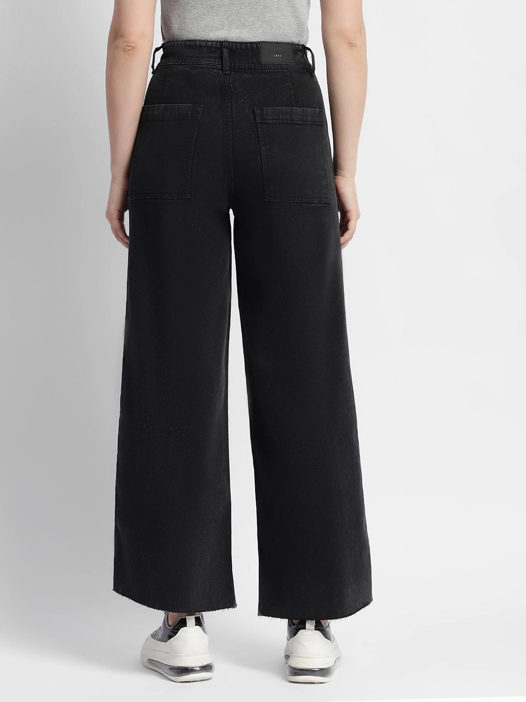 Outfit Ideas Timeless Cut Madame Black Wid Leg High Rise Jeans